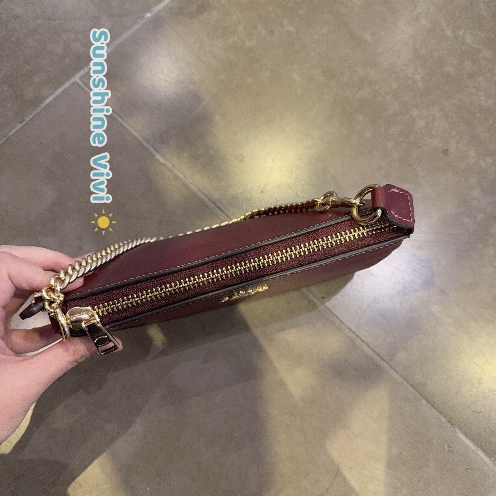 Coach NWT Coach Nolita 19 Smooth leather CCI92 Gold/Maroon Size ONE SIZE - 4 Thumbnail