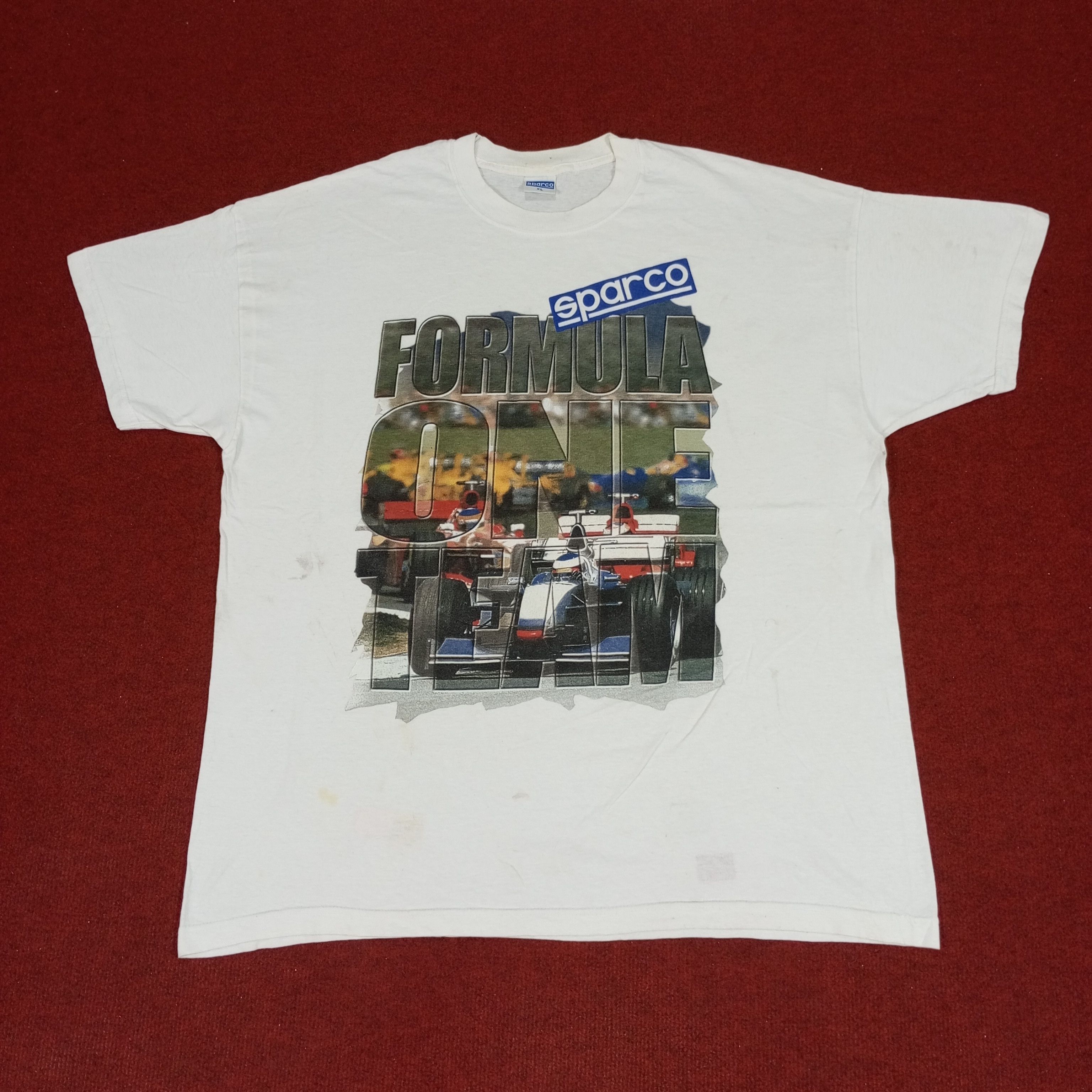 Vintage Sparco Formula One Team F1 Racing Vintage Tshirt Size US XXL / EU 58 / 5 - 1 Thumbnail