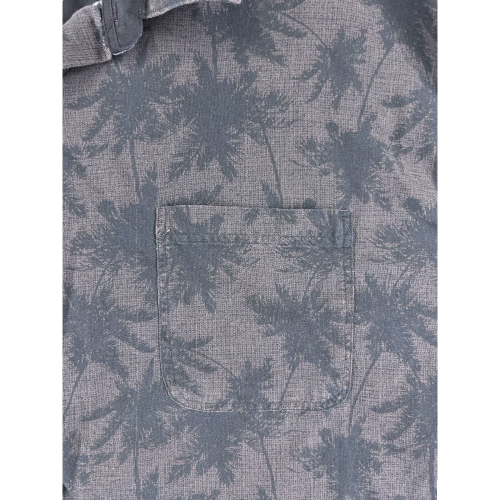 Nat Nast VINTAGE Nat Nast Shirt Mens 2XL Gray Palm Silk Blend Hawaiian Camp Short Sleeve Size US XXL / EU 58 / 5 - 6 Thumbnail