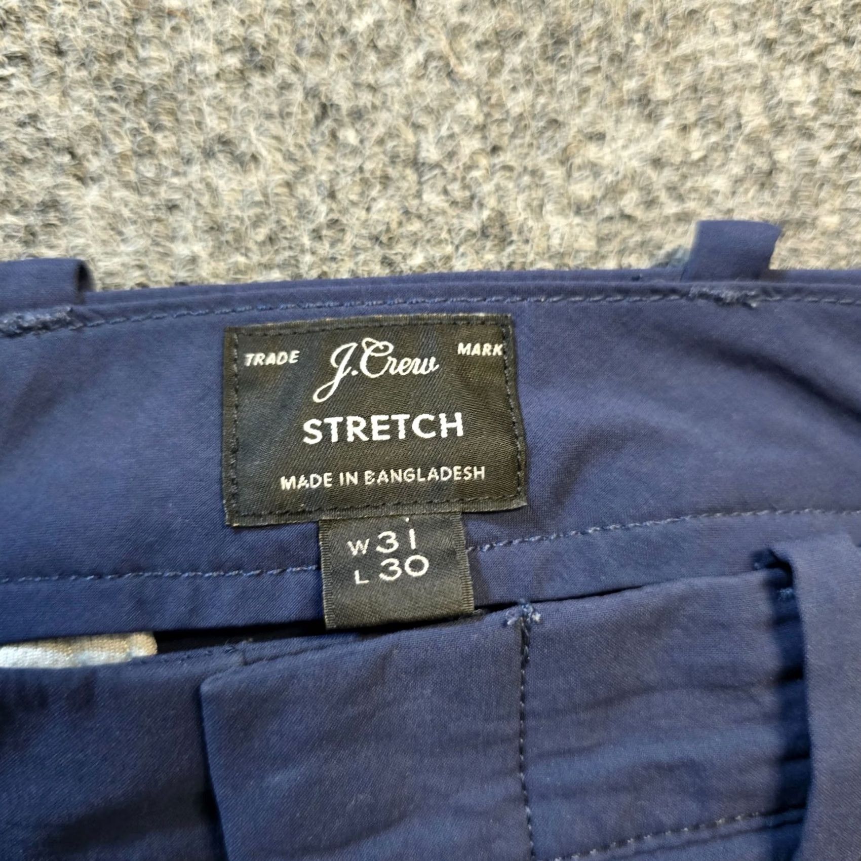 J.Crew J.CREW Pants Mens Size 31x26 Blue Stretch Performance Commuter Tech Golf Casual Slim Tapered Flat Front Cotton Machine Washable Regular Waist 34 Inos? Size US 31 - 4 Thumbnail