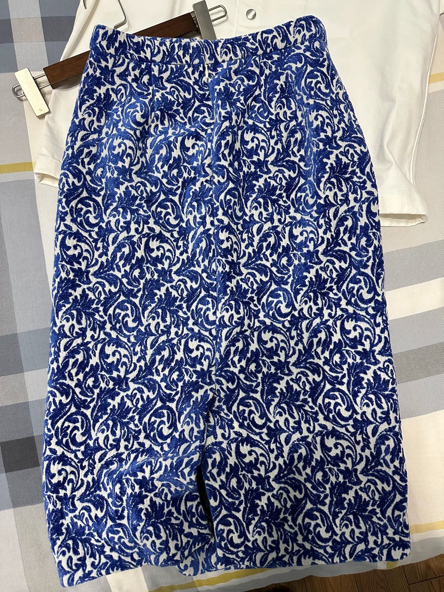 Dries Van Noten DVN blue & white porcelain skirt waist 66-68 95 new Size 24" / US 00 / IT 34 - 7 Thumbnail