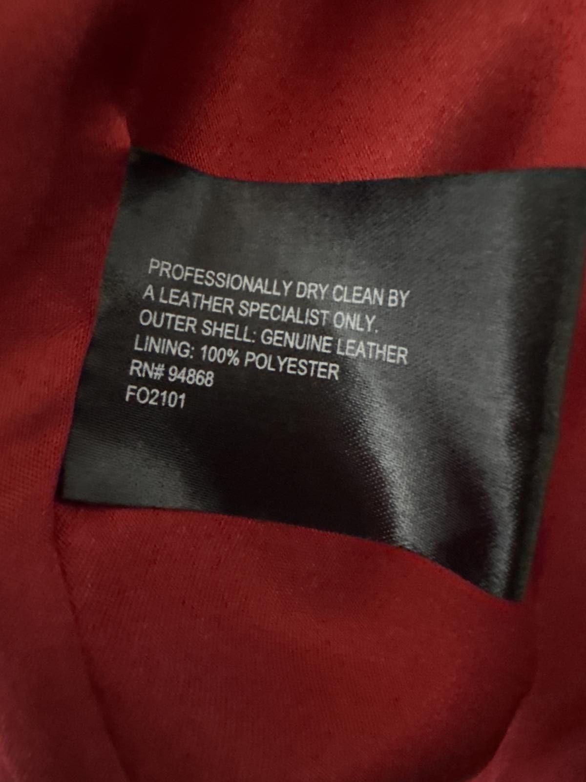 Bernhard Willhelm Bernardo - Red Leather Jacket with Texture - Petite Large Size L / US 10 / IT 46 - 9 Thumbnail