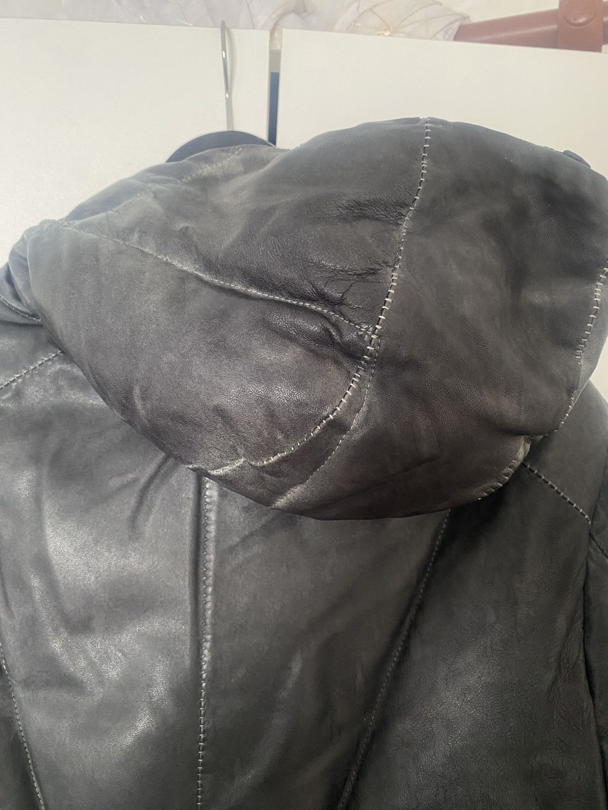 10sei0otto 10Sei0Otto Leather Down Jacket Rick Owens style, BBS Size US M / EU 48-50 / 2 - 9 Thumbnail