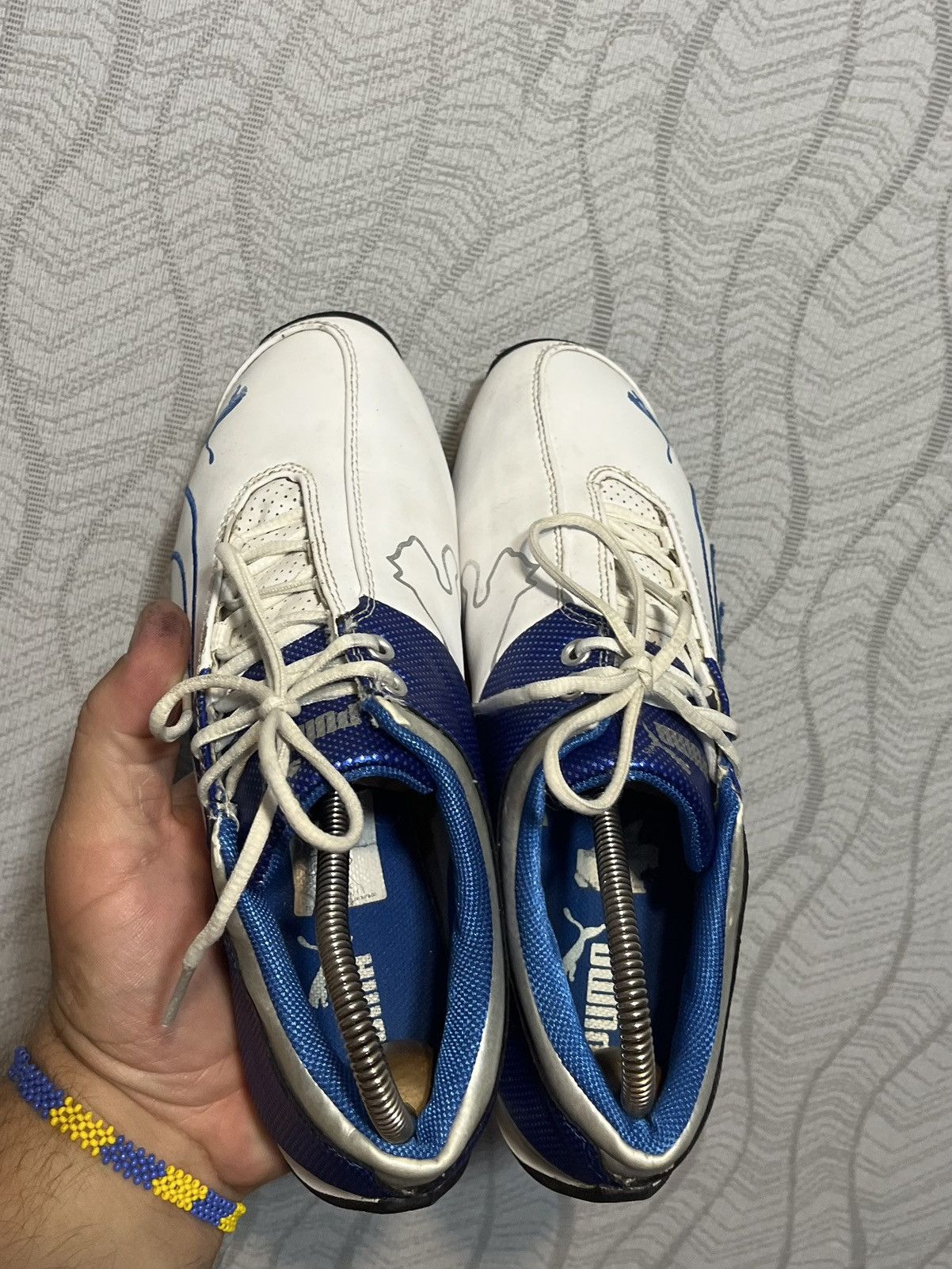 Puma Vintage Puma White Leather Speed Cat Streetwear Sneakers US4 Size US 4 / IT 34 - 6 Thumbnail