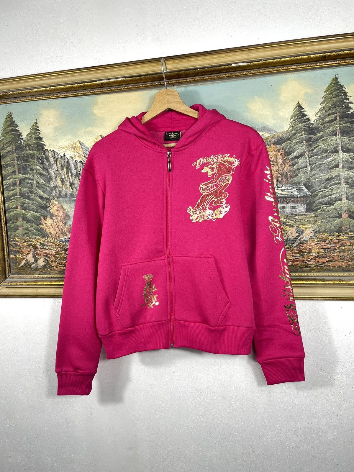 Christian Audigier × Ed Hardy × Vintage Ed Hardy Retro 00s Hoodie Sweatshirt Affliction Grunge Size US M / EU 48-50 / 2 - 3 Thumbnail