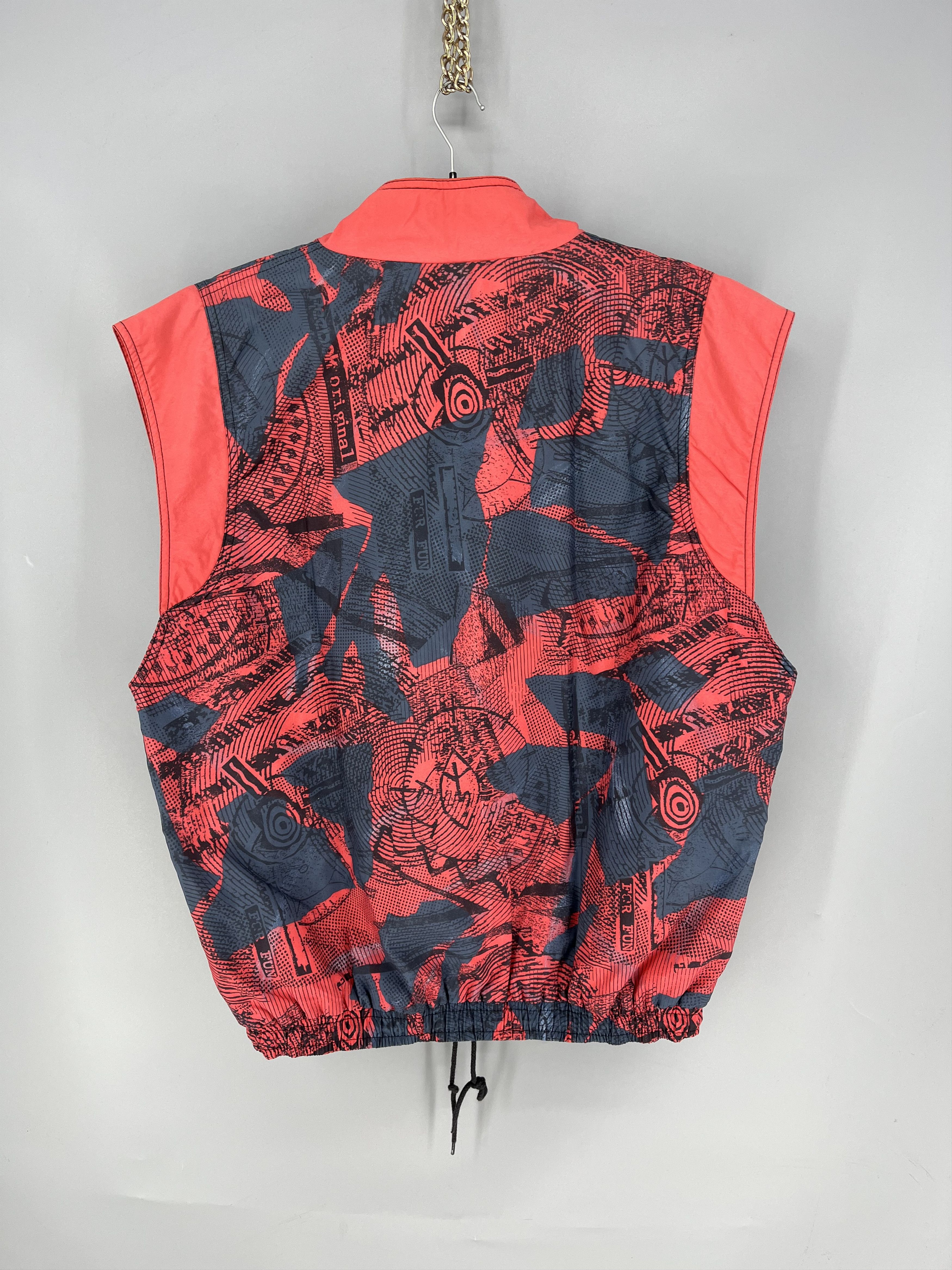 Reebok Vintage 90s Reebok Vest Mens M Neon Graphic Print Full Zip Size US M / EU 48-50 / 2 - 9 Thumbnail