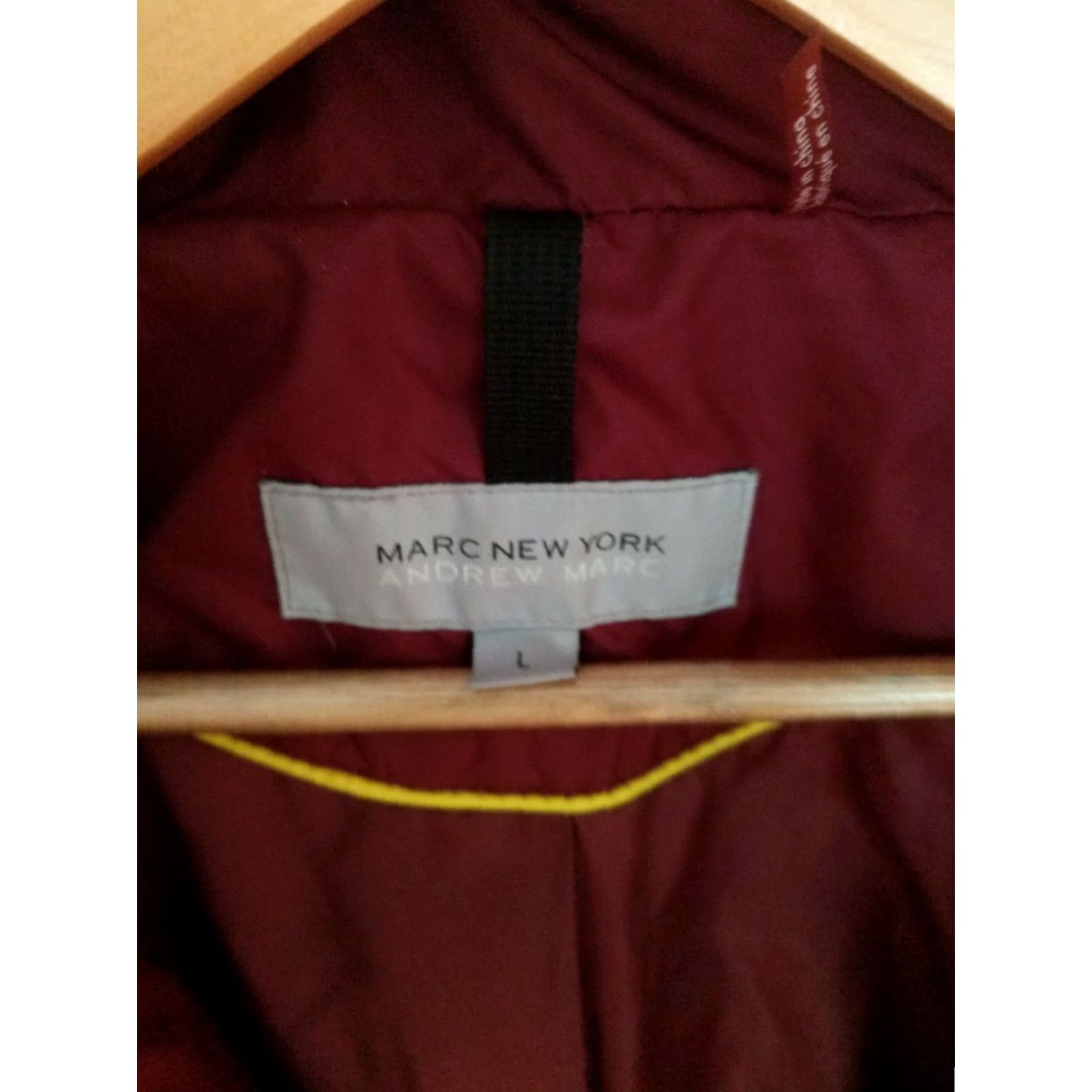 Vintage VINTAGE Marc New York Women's Coat Down Blend Long Burgundy Red L VG cond Quilted/Puffer Size L / US 10 / IT 46 - 4 Thumbnail