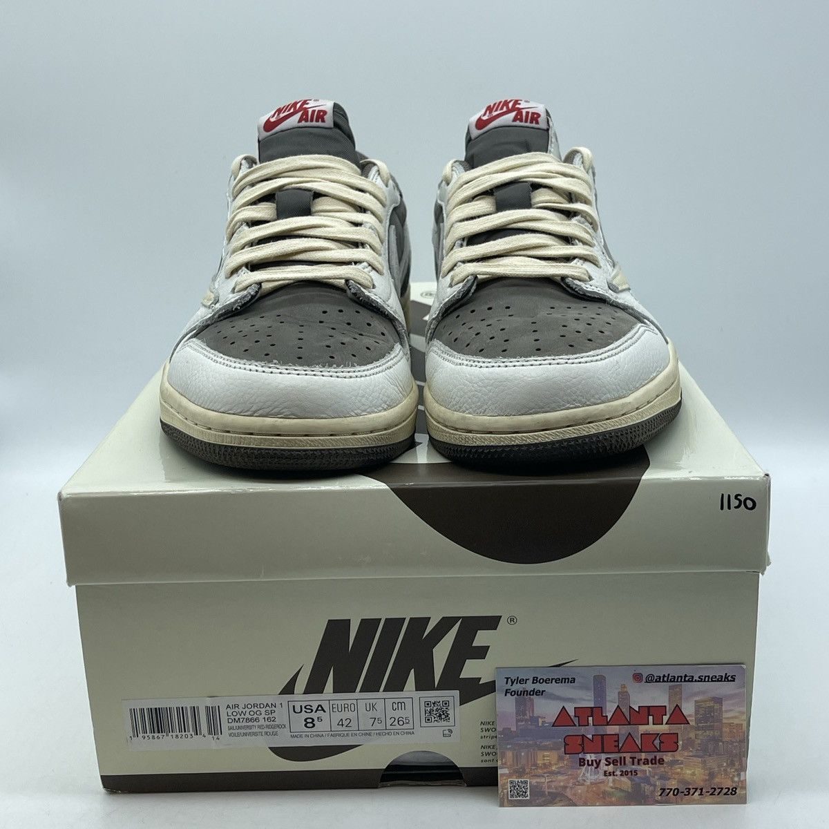 Nike Travis Scott Air Jordan 1 low reverse mocha Size US 8.5 / EU 41-42 - 2 Thumbnail