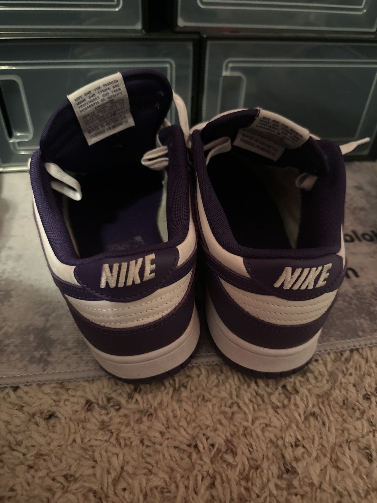 Nike dunk lows-champion purple Size US 8.5 / EU 41-42 - 4 Thumbnail