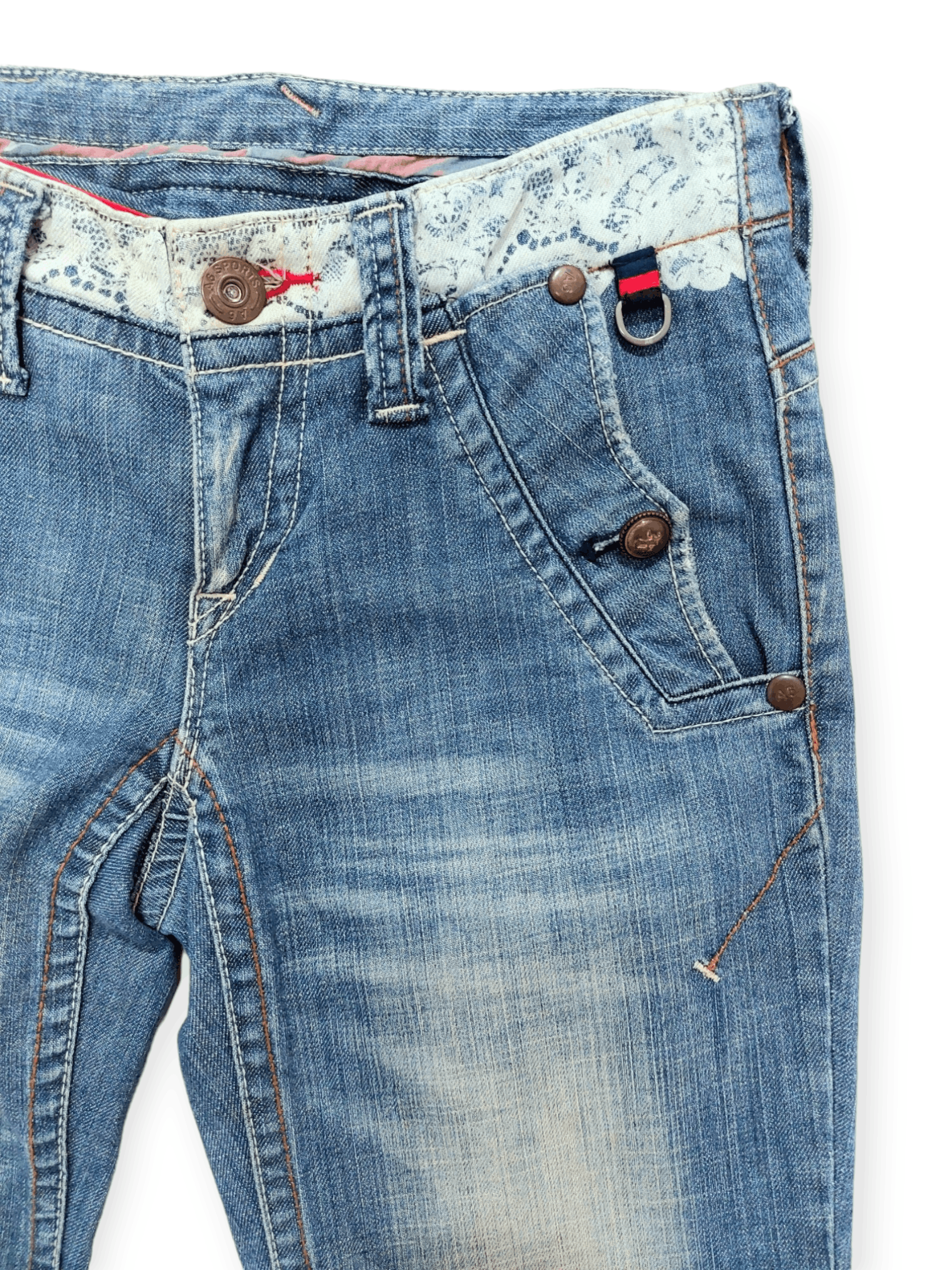 Other A6 Sport Flare Low Rise Distressed Denim Size US 28 / EU 44 - 6 Thumbnail