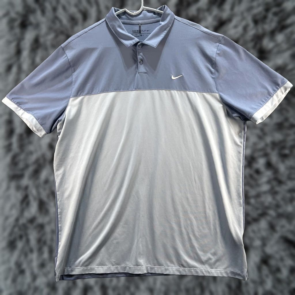 Nike Nike Golf Polo Shirt Mens XL Blue Gray Dri-Fit Lightweight Standard Fit Short Sleeve Size US XL / EU 56 / 4 - 1 Thumbnail