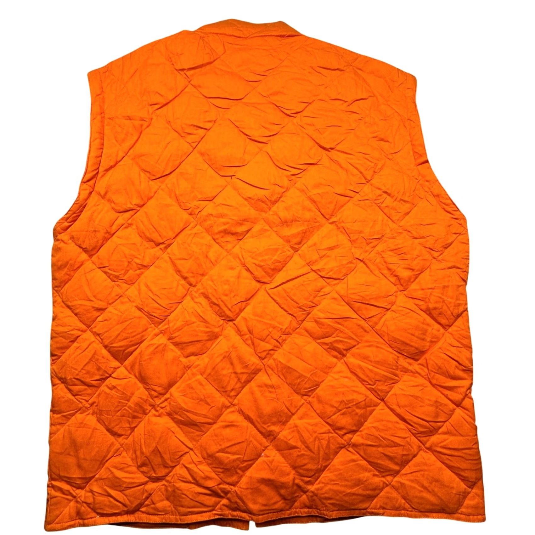 J.Crew VINTAGE J.CREW Duck Down Hunting Quilted Vest Mens Large Orange Convertible Vest Size US L / EU 52-54 / 3 - 2 Thumbnail