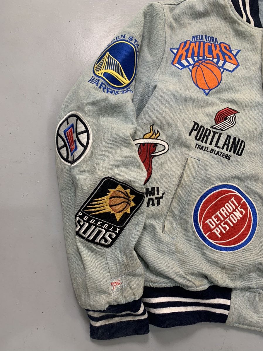 Nike × Supreme Vintage nike supreme nba patchwork bomber jacket Size US M / EU 48-50 / 2 - 3 Thumbnail