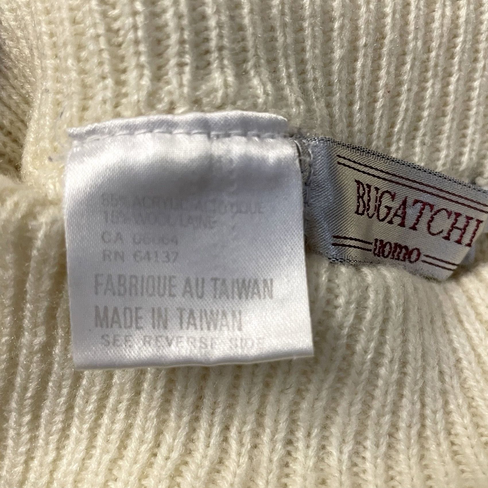 BUGATCHI BUGATCHI Sweater Womens Large Beige Knit Pullover Size L / US 10 / IT 46 - 6 Thumbnail