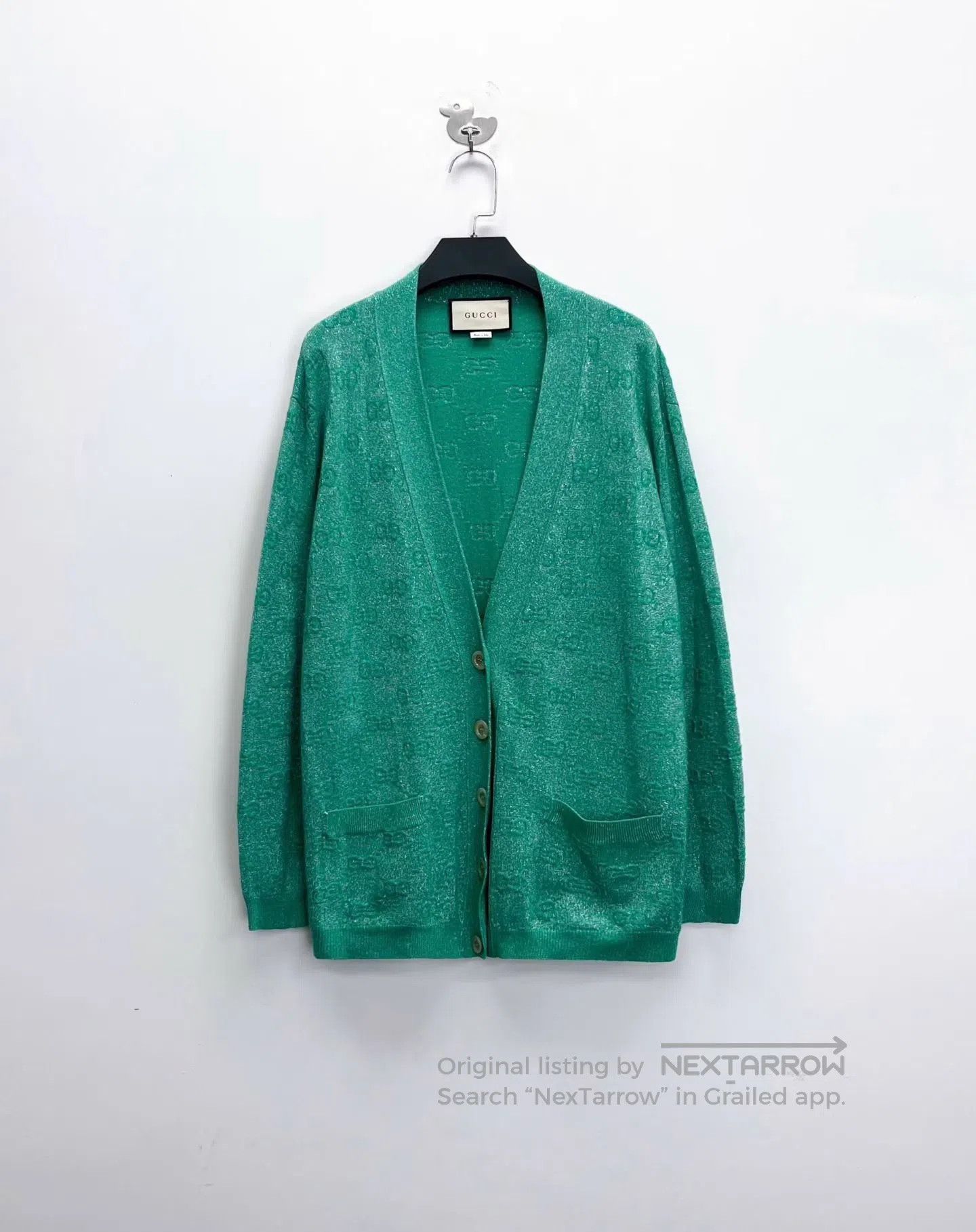 Gucci Gucci Lake Green Double G Knit Cardigan. Size US M / EU 48-50 / 2 - 1 Thumbnail