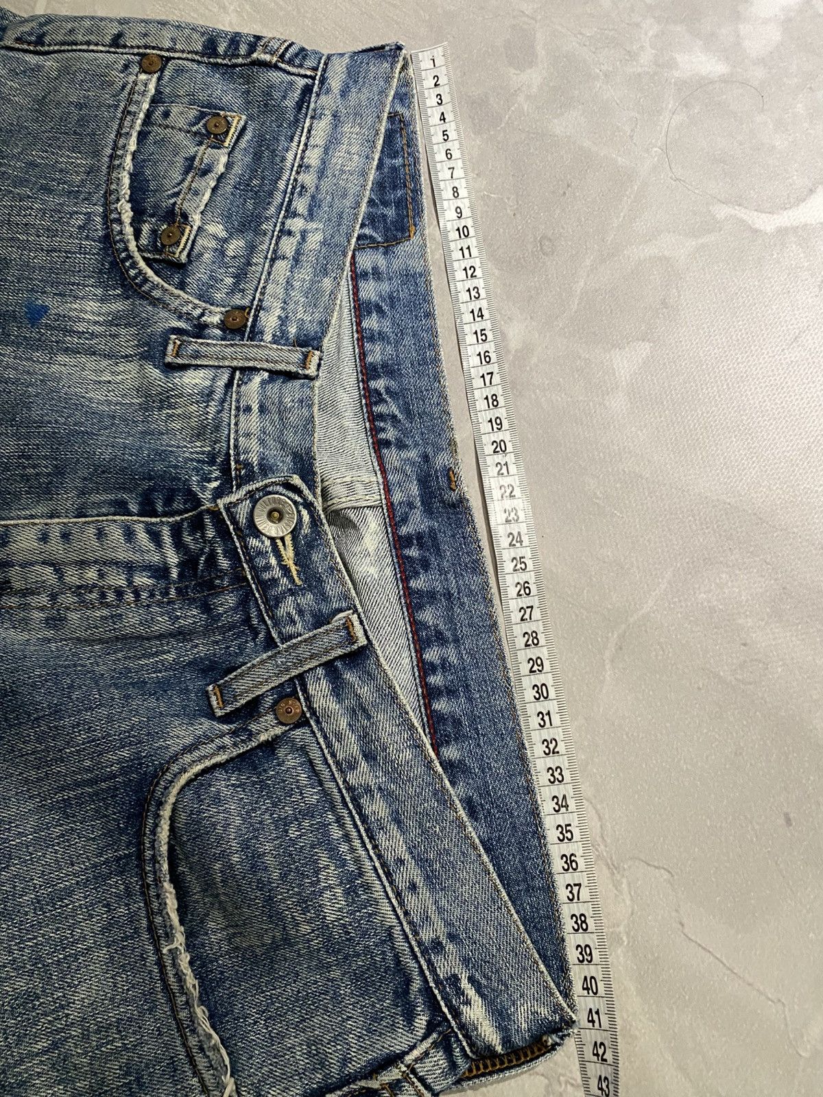 Vintage Vintage Washed Flare Denim Light Fade Grunge Style Size US 32 / EU 48 - 12 Thumbnail