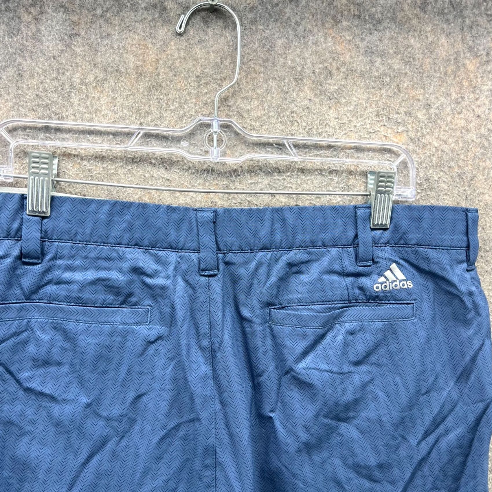 Adidas Adidas Shorts Mens 34 Blue Navy Chino Flat Front Golf Athletic Striped 365 Size US 34 / EU 50 - 7 Thumbnail