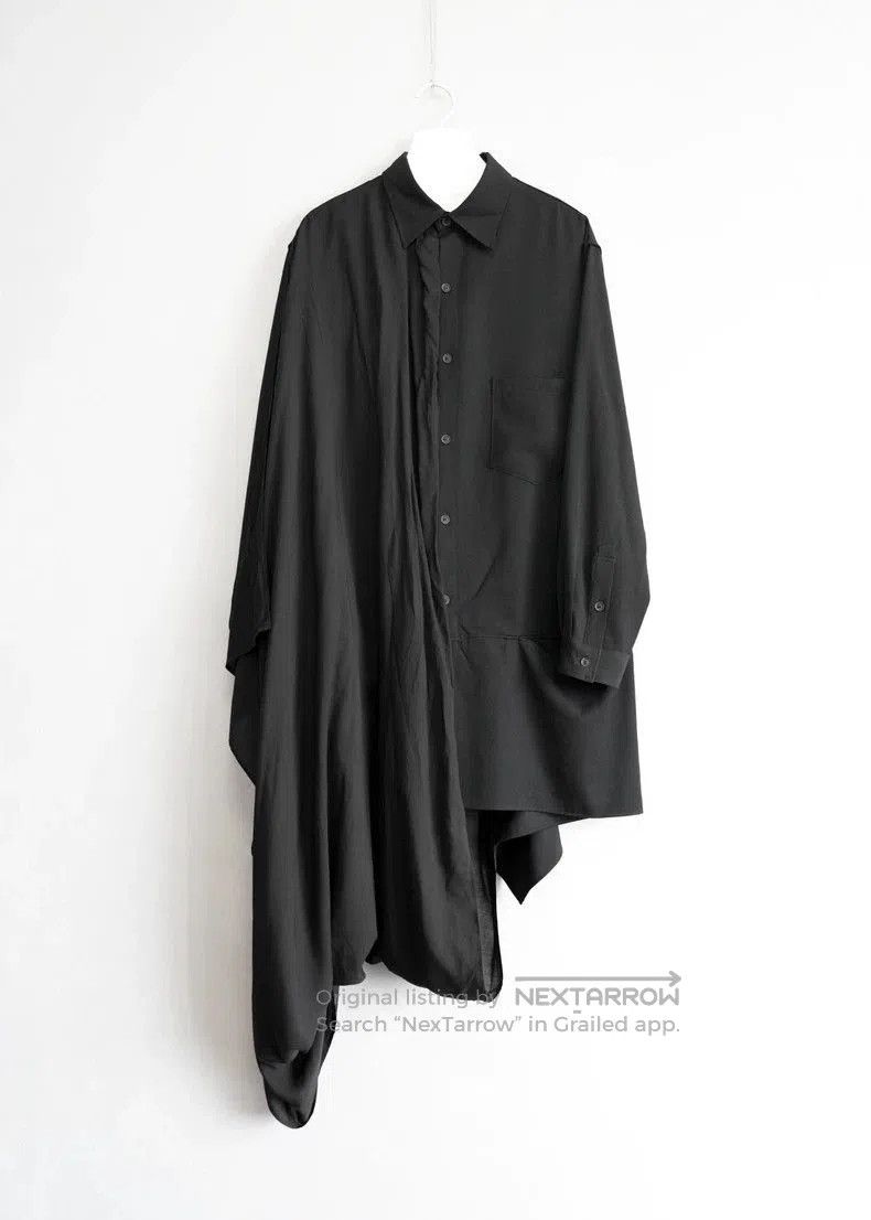 Yohji Yamamoto 20AW Black Wool Shirt.