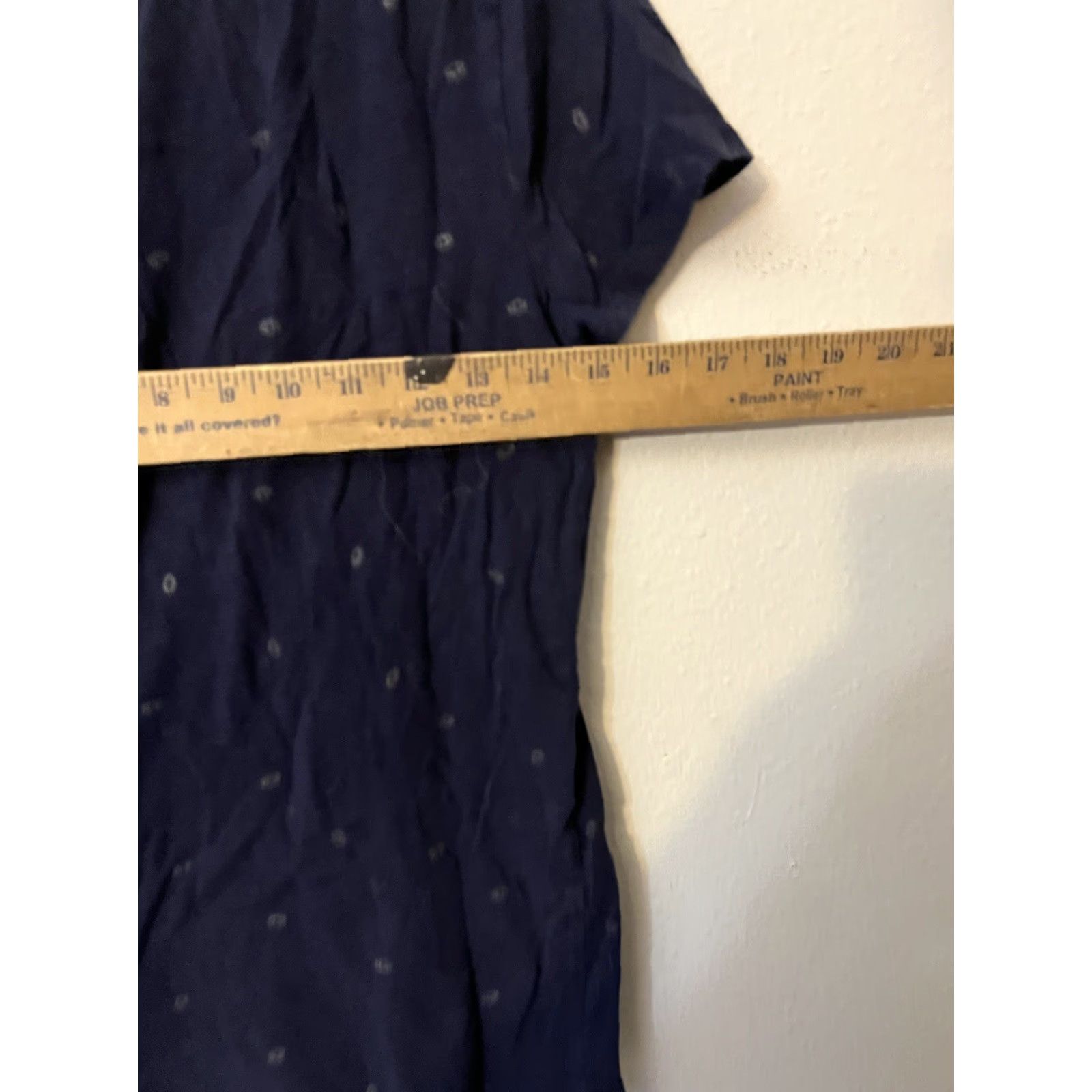 Gap GAP T-Shirt – V-Neck Tee – Navy Blue Polka Dots – Size M – Women’s Casual Knit Cotton Short Sleeve Shirt by Gap Size M / US 6-8 / IT 42-44 - 4 Thumbnail