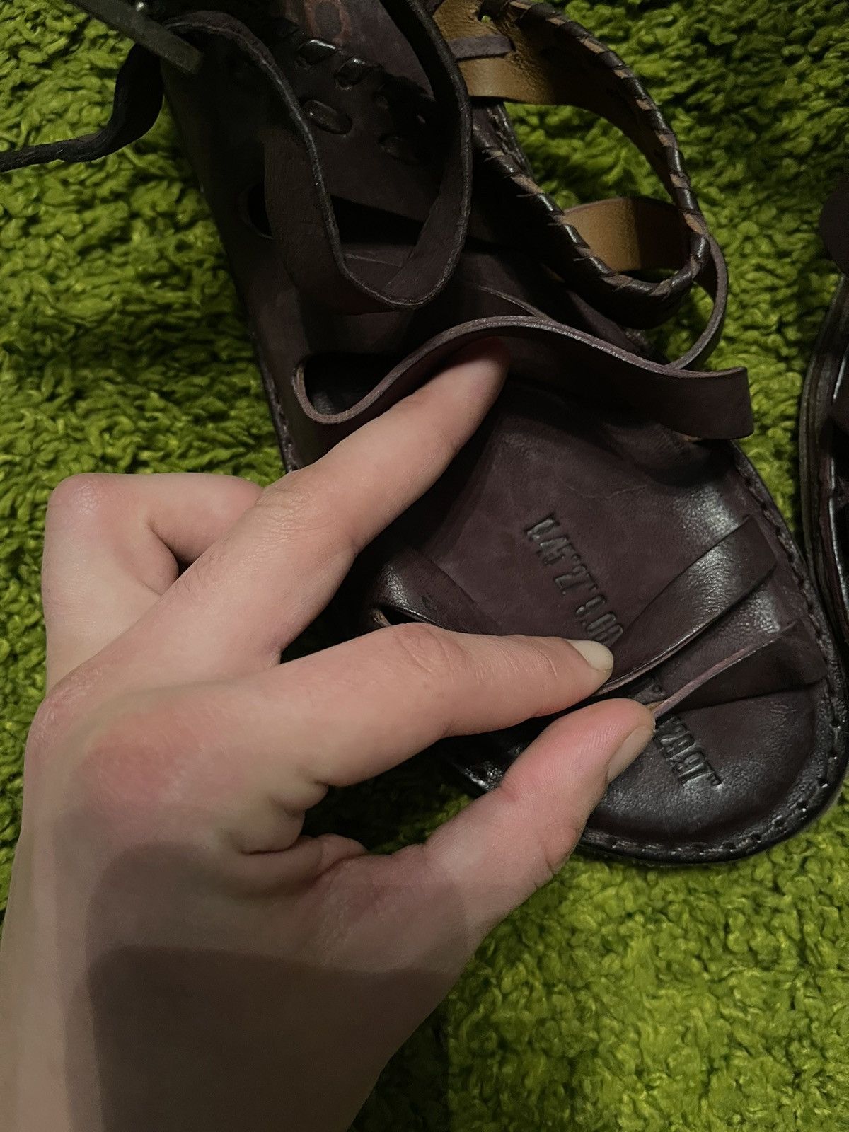 A.S.98 × Designer Airsteps A.S.98 avant garde real leather sandals shoes Size US 9 / IT 39 - 7 Thumbnail