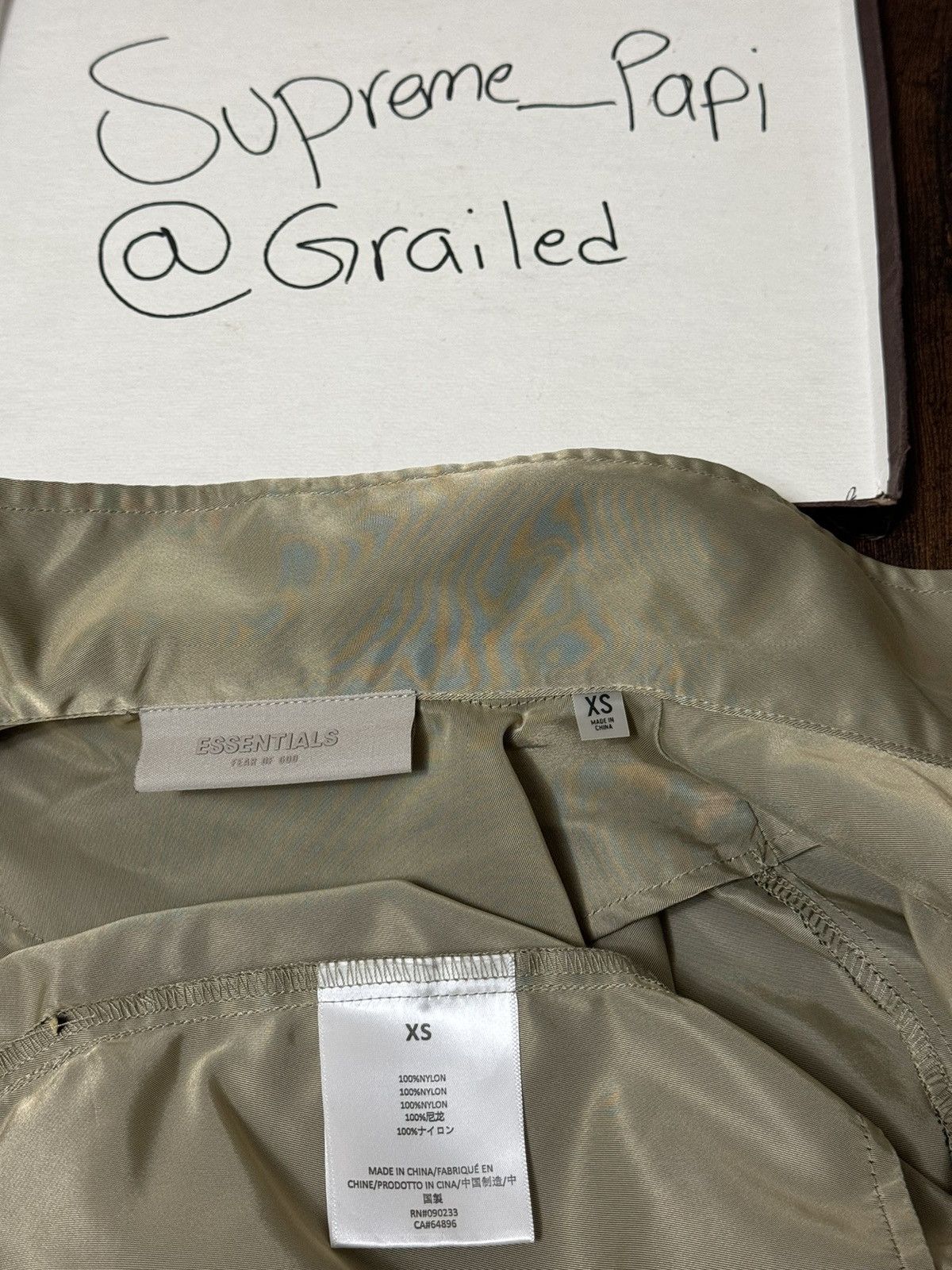 Fear of God Fear of God Essentials Coaches Jacket SZ XS Oak 💥 Size US XS / EU 42 / 0 - 7 Thumbnail
