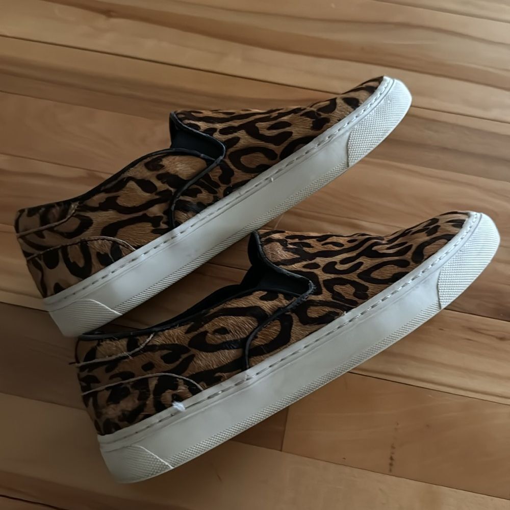 Aldo Aldo calf hair leopard print slip on sneakers. White bumper Size US 8.5 / IT 38.5 - 2 Thumbnail