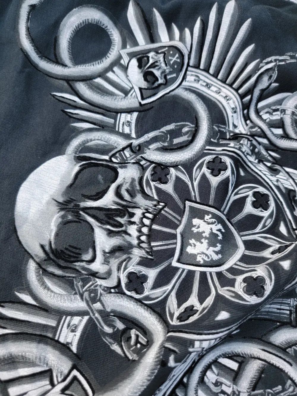 Zara Vtg Y2K Zara Skull Over Print Size US L / EU 52-54 / 3 - 6 Thumbnail