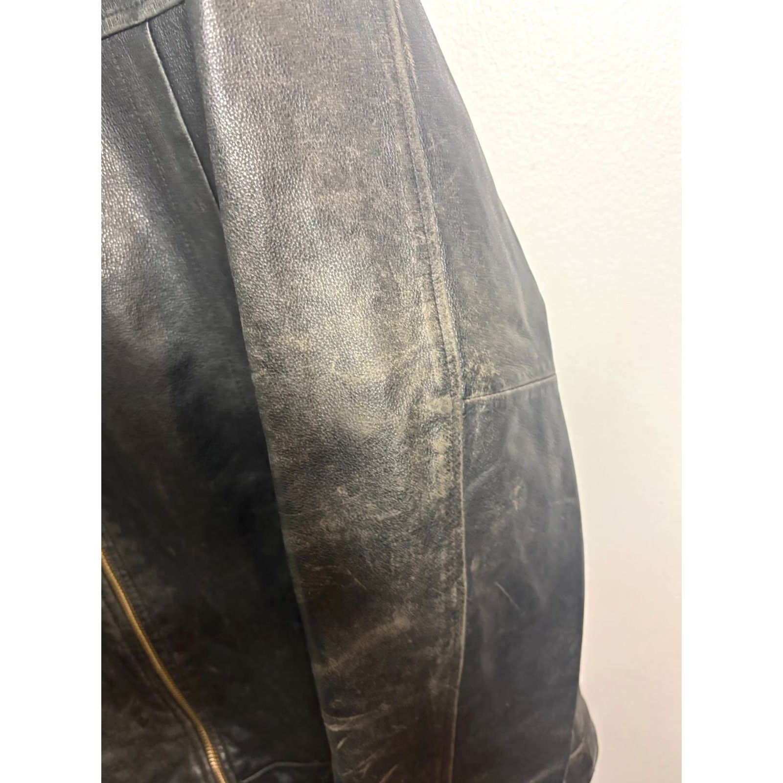 Wilson Wilson Leather M Julian Jacket Mens M Full Zip Biker Moto Grunge Classic 4481 Black Solid Vintage No N/A Size US M / EU 48-50 / 2 - 4 Thumbnail