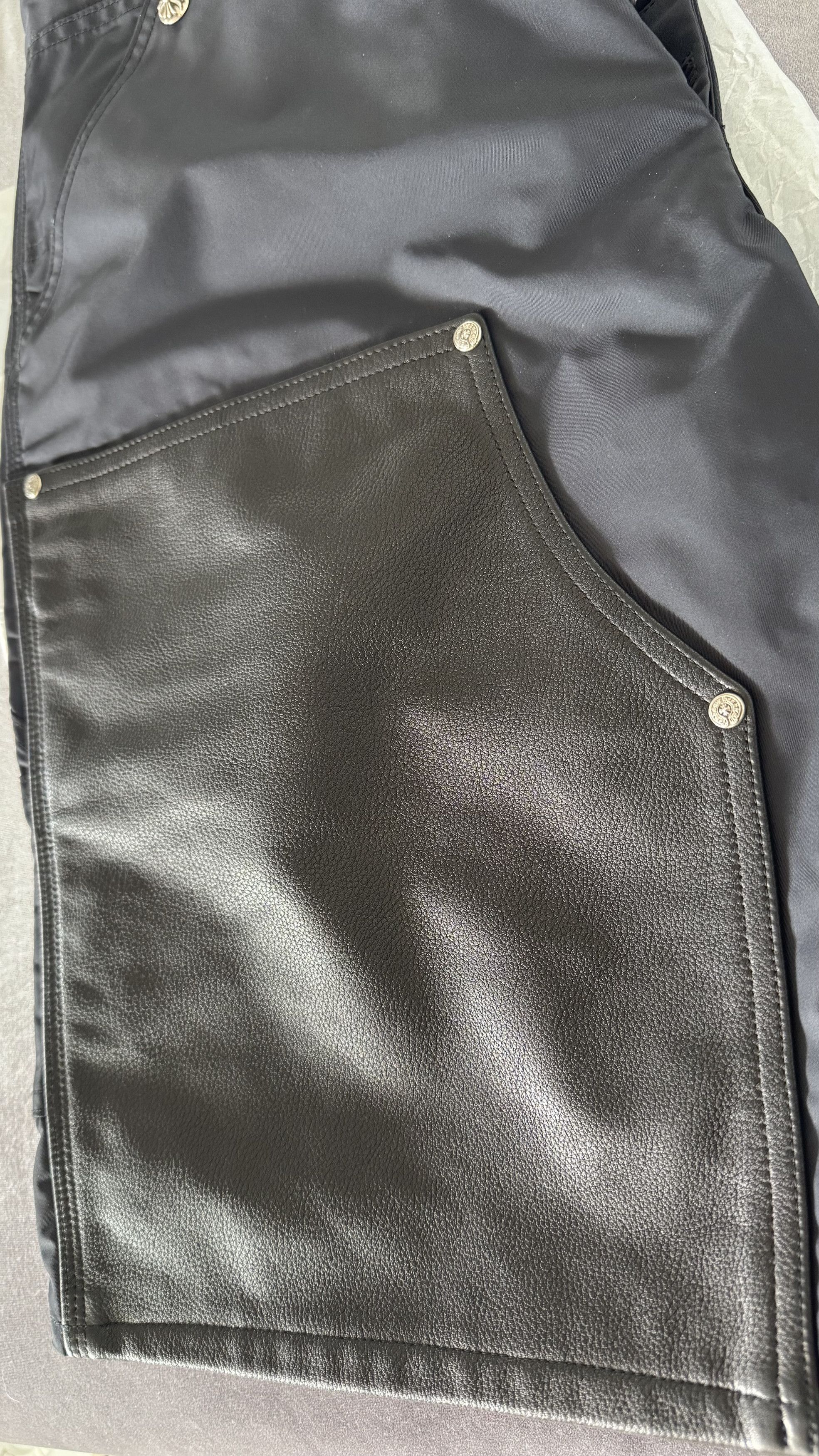 Chrome Hearts Chrome Hearts Nylon Leather Double Knee Shorts Size US 36 / EU 52 - 9 Thumbnail