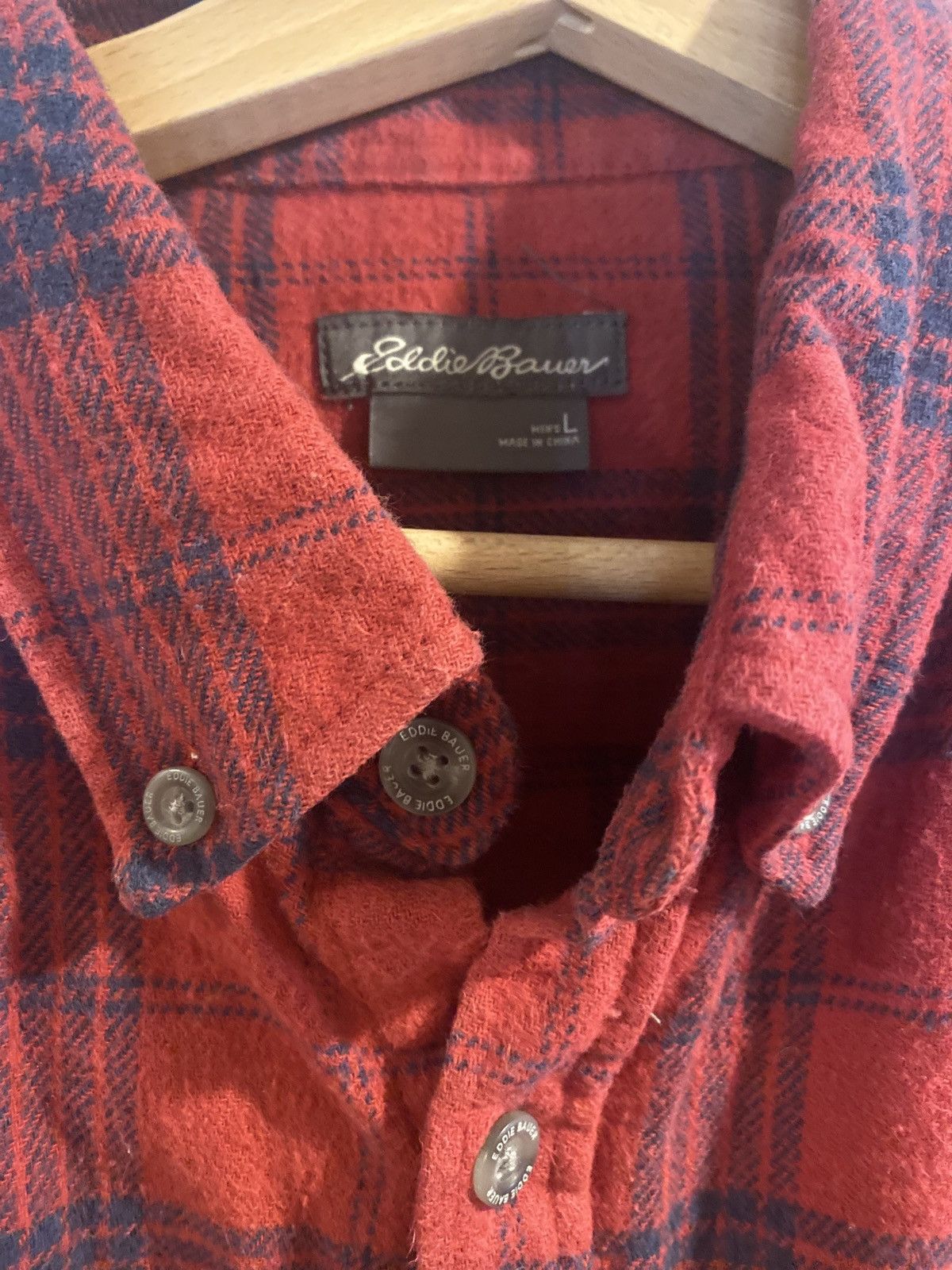 Eddie Bauer Eddie Bauer red blue plaid button up Size US L / EU 52-54 / 3 - 2 Thumbnail