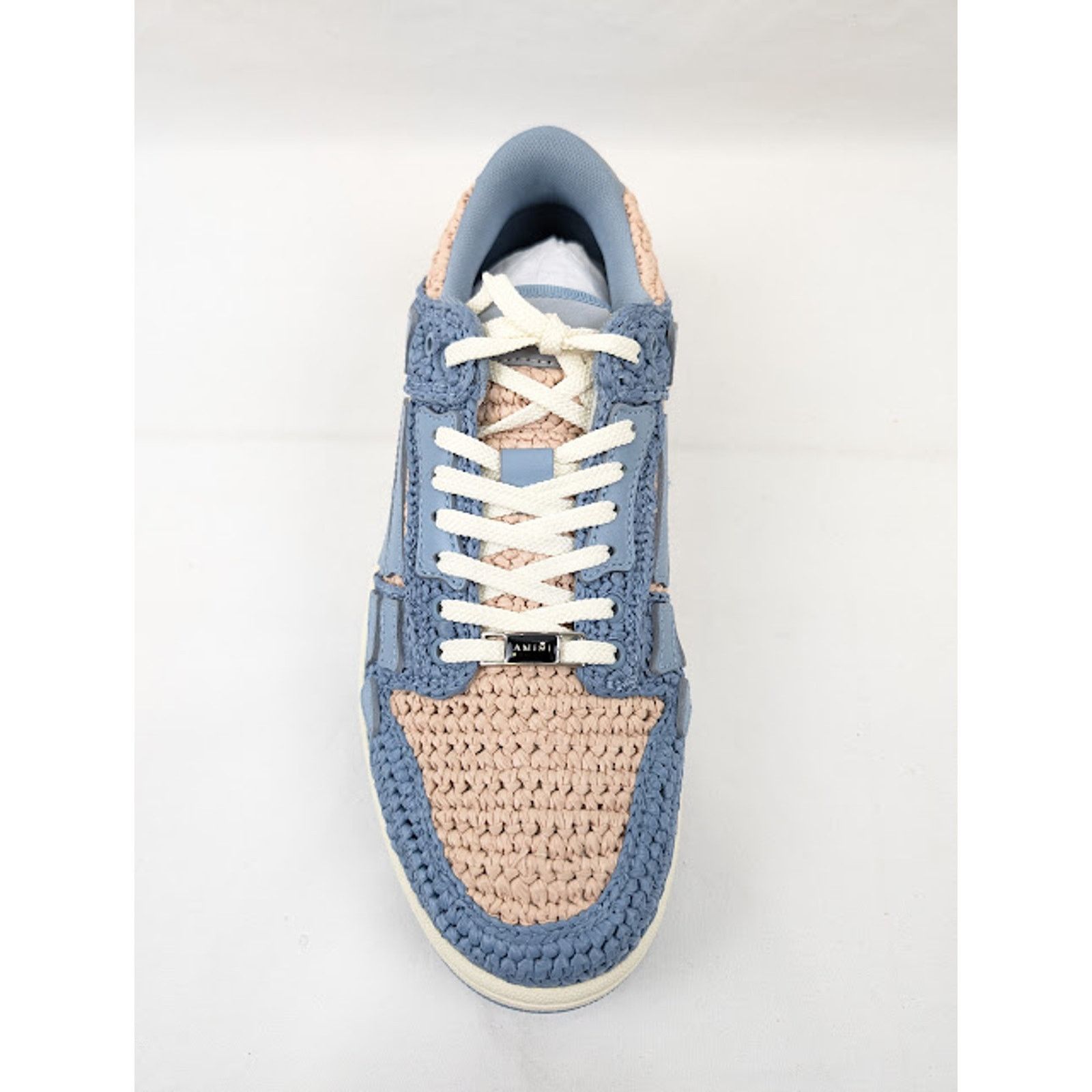 Amiri o1rshd1 Q: 2 / Raffia Skelton Low-Top Sneakers in Blue Size US 13 / EU 46 - 6 Thumbnail