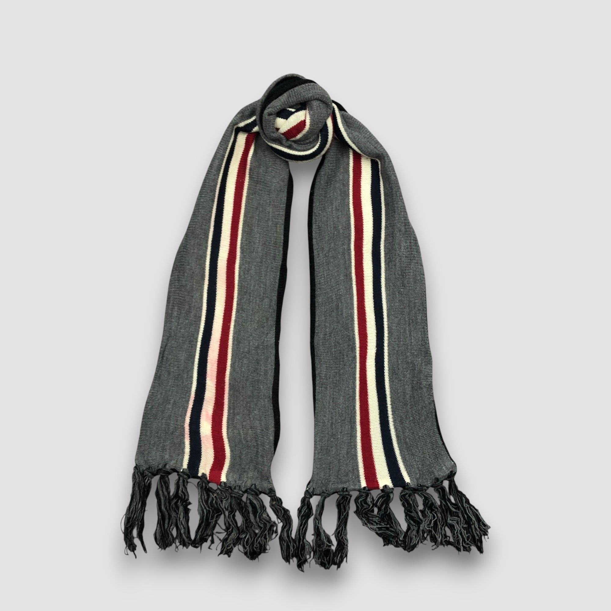 Tommy Hilfiger Vintage Tommy Hilfiger Scarf Muffler Knit Wool Scarves Size ONE SIZE - 1 Thumbnail