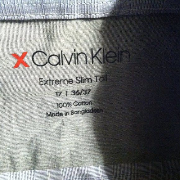 Calvin Klein CALVIN KLEIN BIG & TALL MENS NEW COTTON DRESS SHIRT 17/36-37 Size US XL / EU 56 / 4 - 5 Thumbnail
