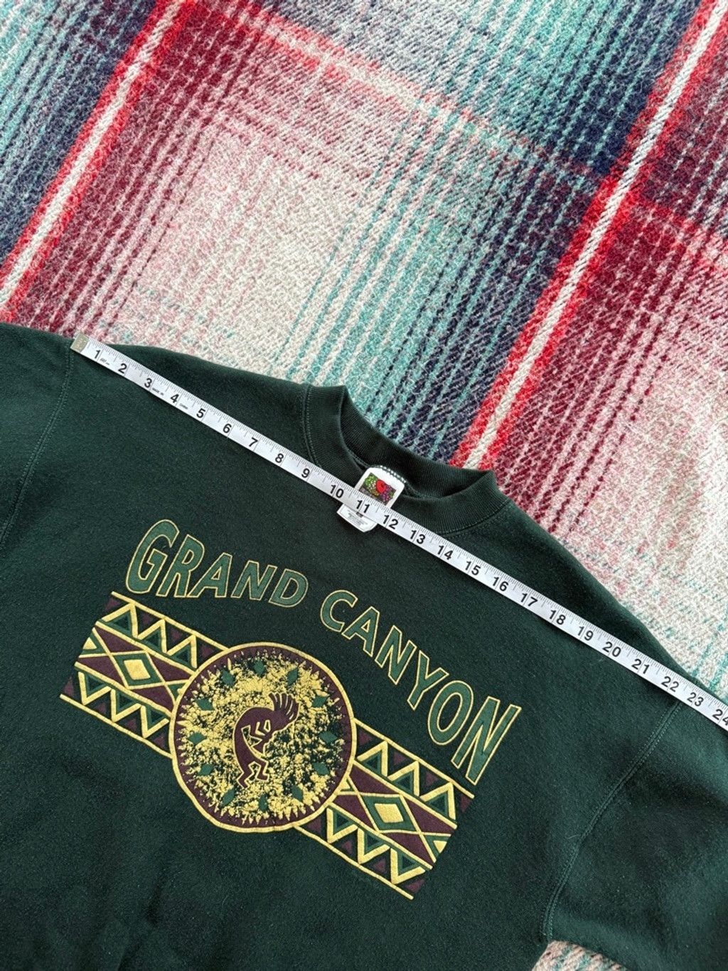 Fruit Of The Loom Vintage Fruit of the Loom Green Grand Canyon Sweatshirt L Size US L / EU 52-54 / 3 - 6 Thumbnail