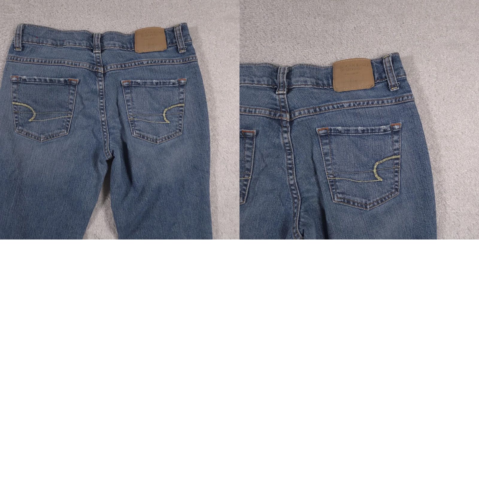 Vintage VINTAGE American Eagle Jeans Womens 4 Straight Leg Denim Mid Rise Blue Cotton Polyester Spandex Size 27" / US 4 / IT 40 - 9 Thumbnail