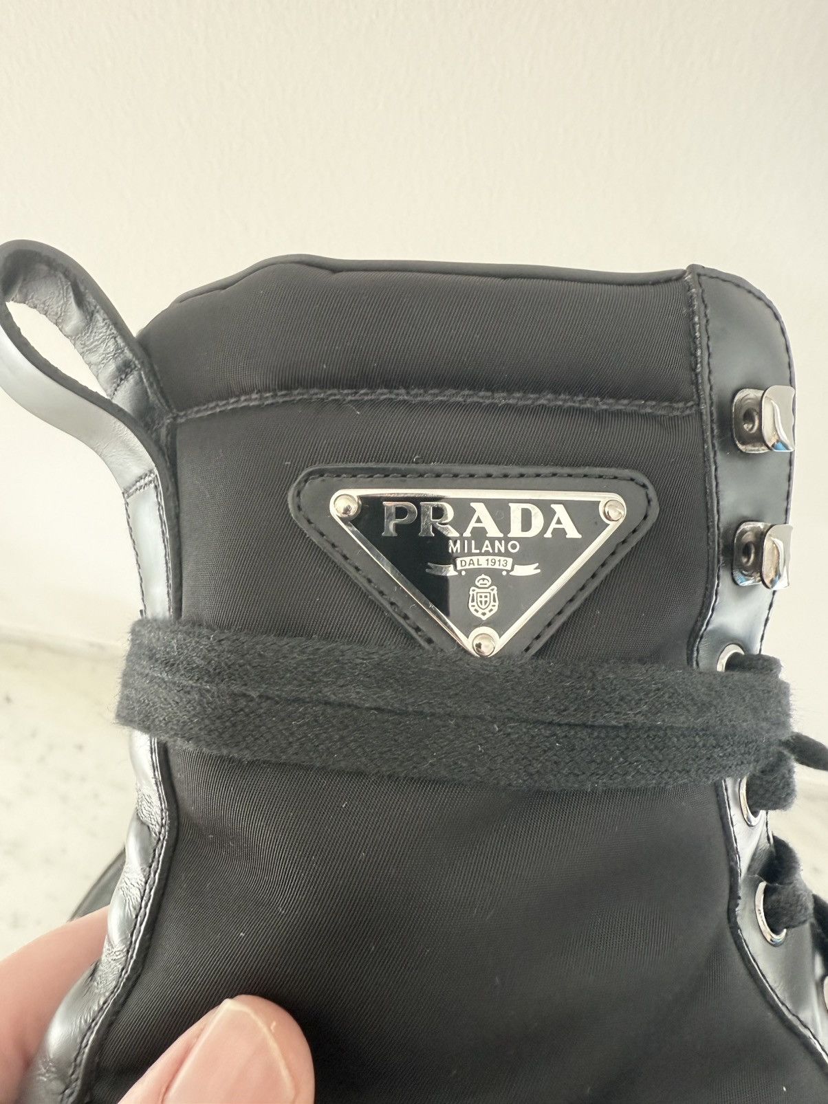Prada Triangle Logo Combat Boots, nylon / leather Size US 10 / EU 43 - 10 Thumbnail