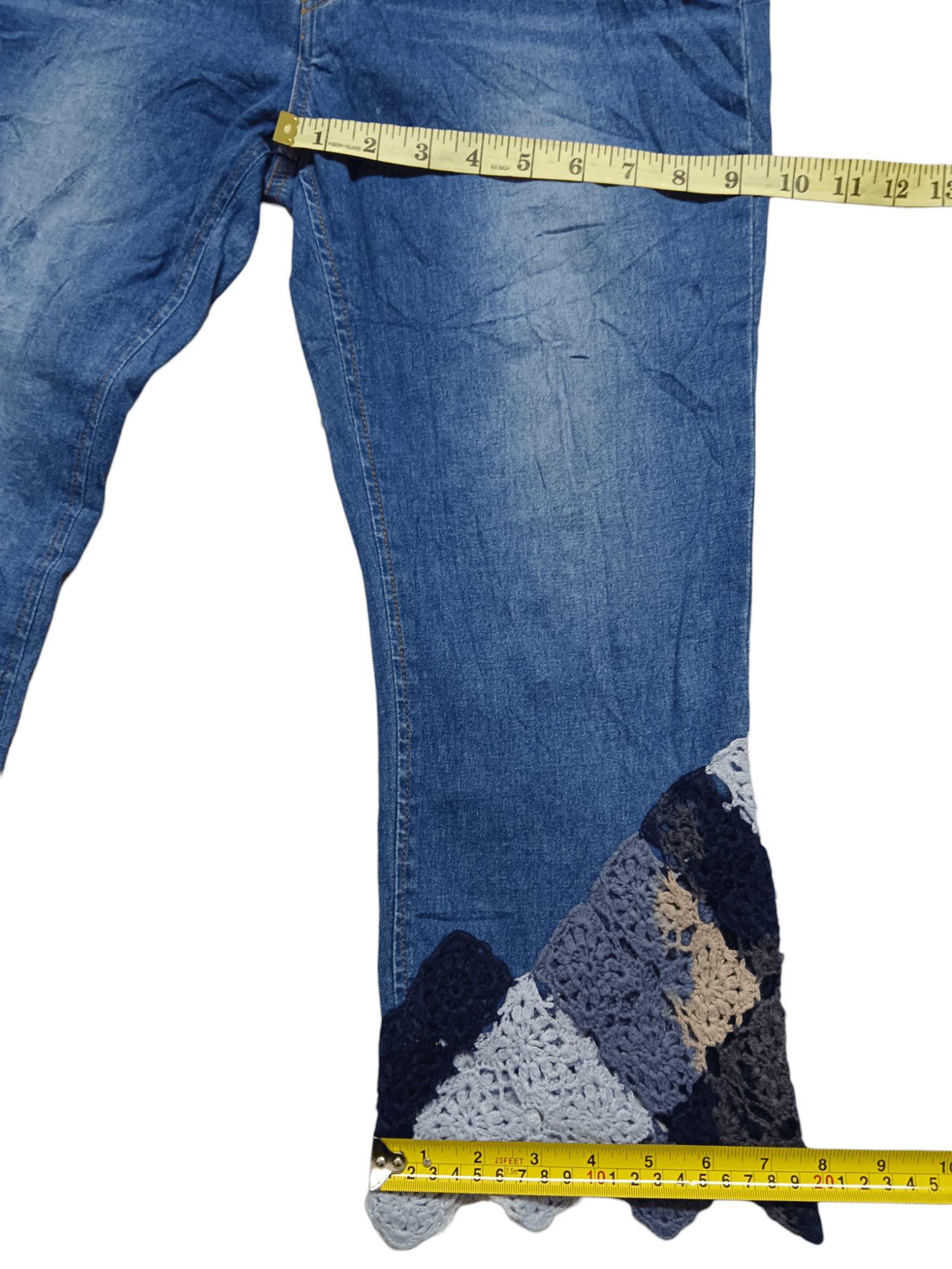 Hiroshi Kato Hiromichi Nakano 3 Quarter Knit Hem Denim Size 26" / US 2 / IT 38 - 10 Thumbnail
