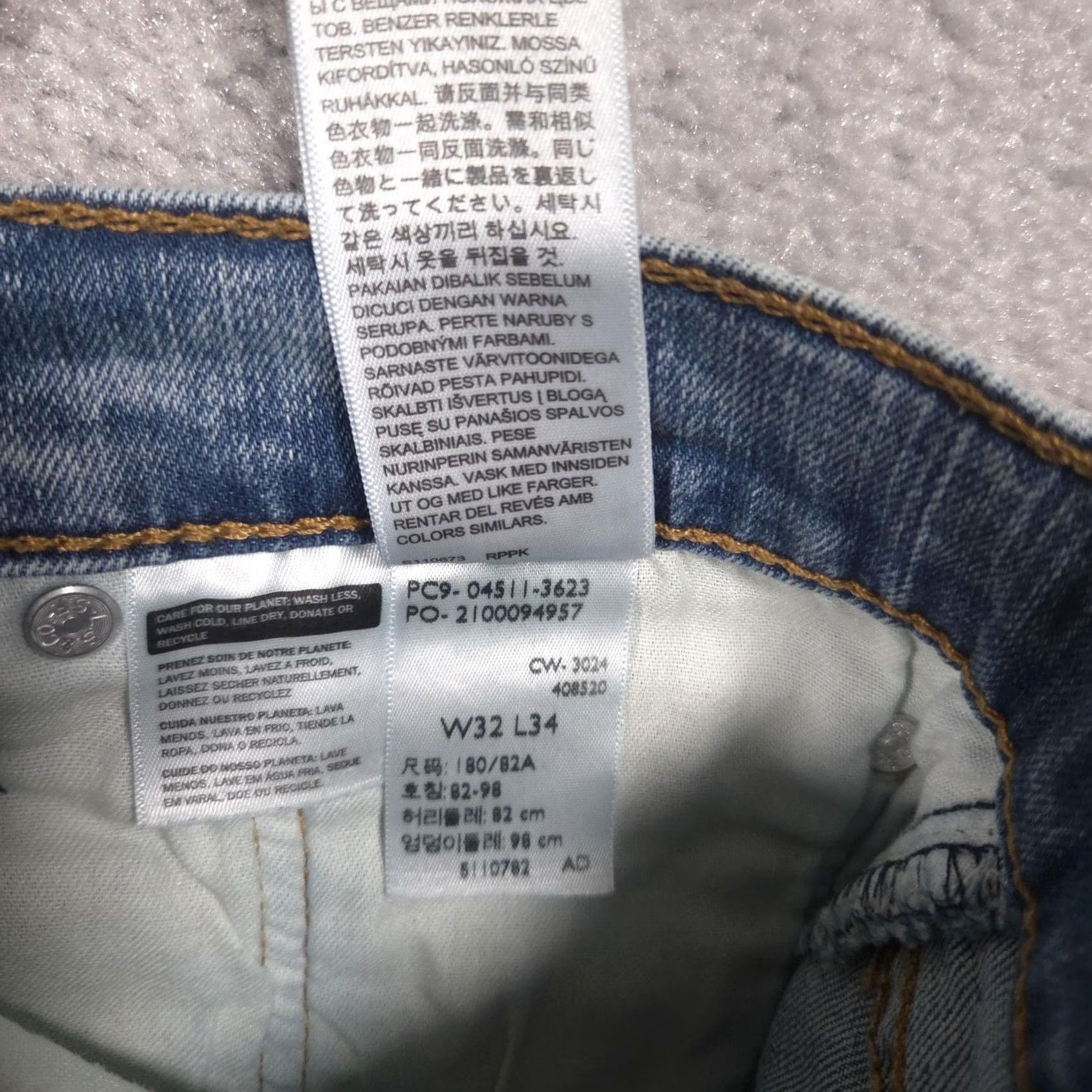Levi's Levi's 511 Jeans Mens 32x34 Light Wash Blue Slim Fit Tapered Denim Pants Jeans Size US 32 / EU 48 - 7 Thumbnail