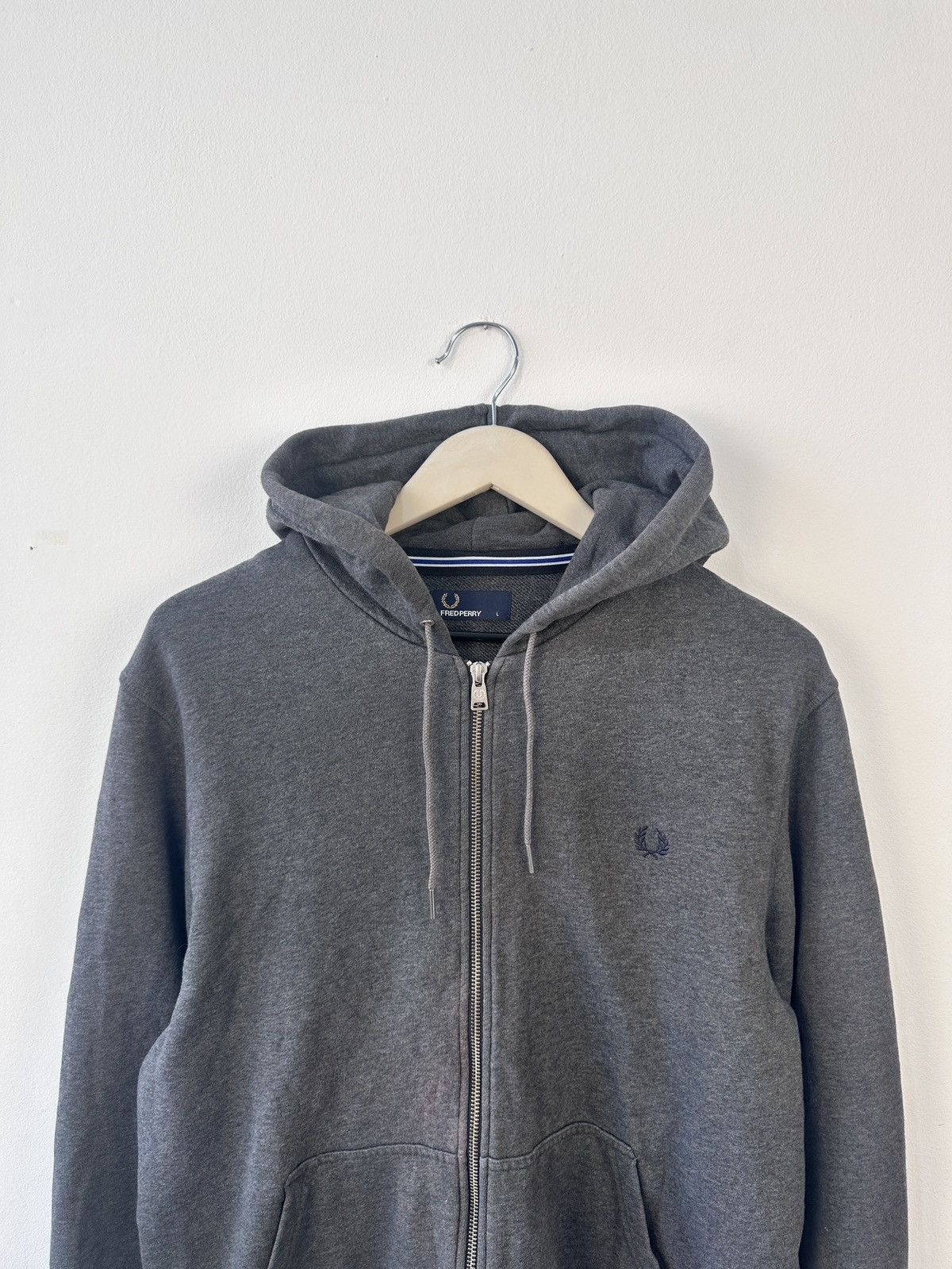 Fred Perry Fred Perry Men's Full Zip Hoodie Grey Size Large L Size US L / EU 52-54 / 3 - 4 Thumbnail