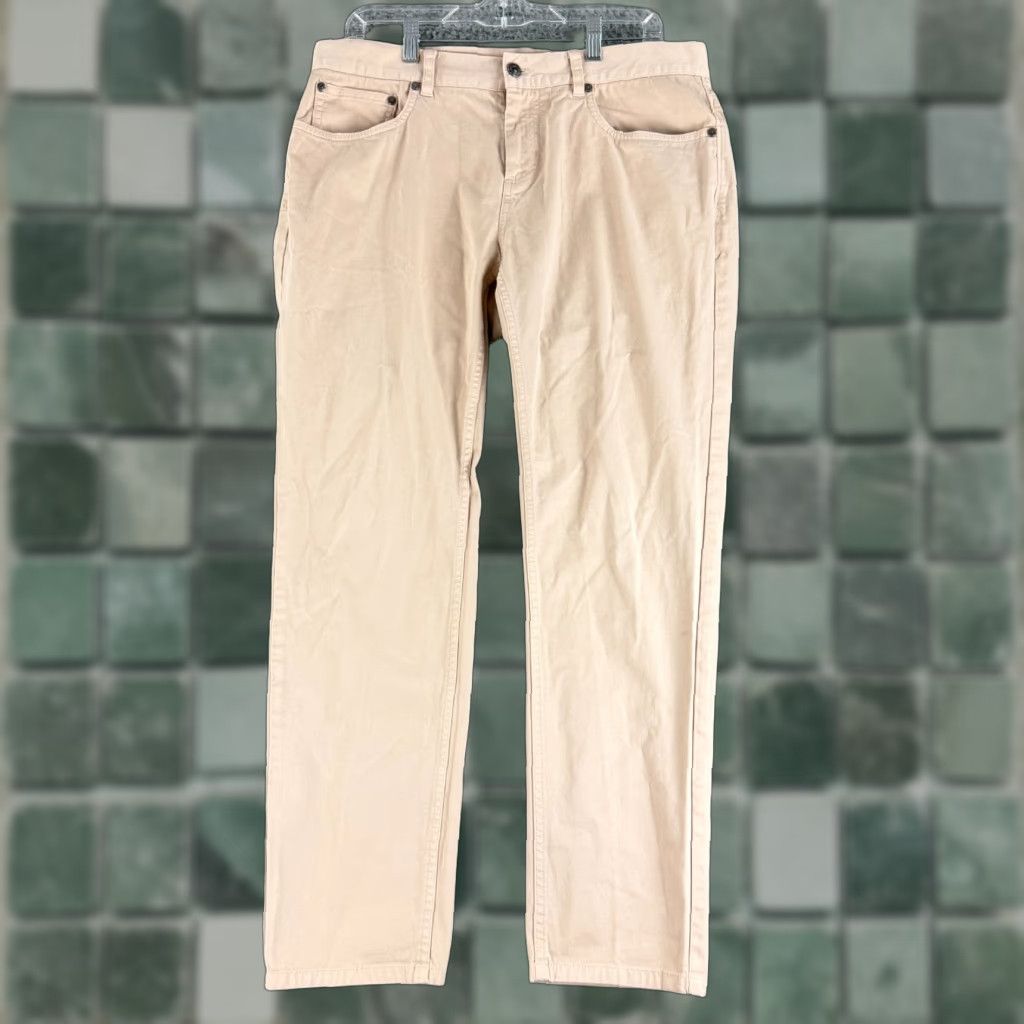 Brooks Brothers Brooks Brothers Chino Pant Mens Slim Beige Straight Leg Casual 34 Regular Wool? No, Cotton, Spandex Size US 32 / EU 48 - 1 Thumbnail