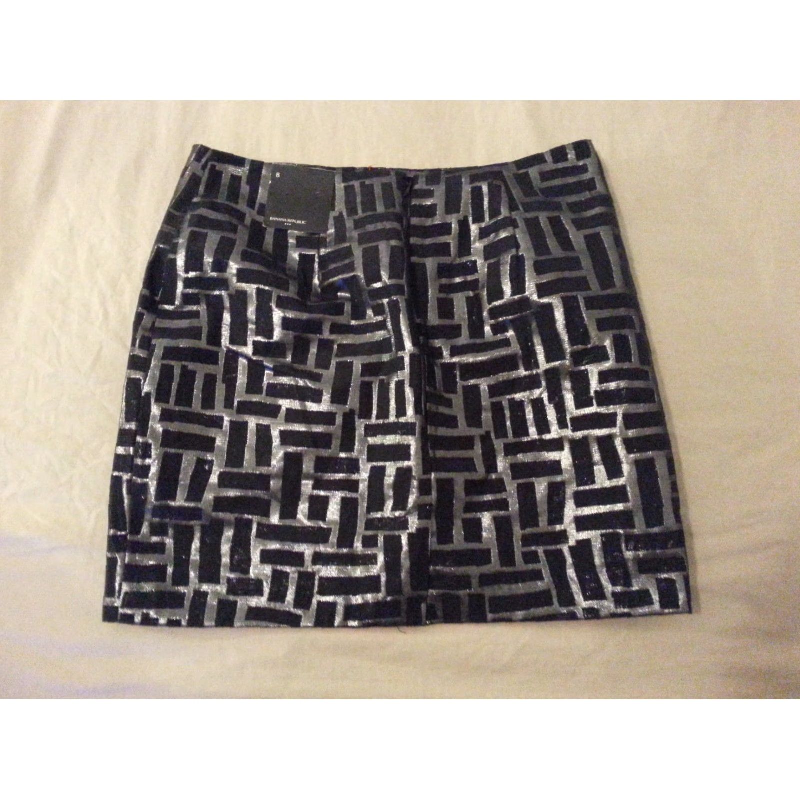 Banana Republic VINTAGE Womens Banana Republic Skirt 8 Black Cotton Knee Length Skirt Womens Mens Girls Size 30" / US 8 / IT 44 - 2 Thumbnail