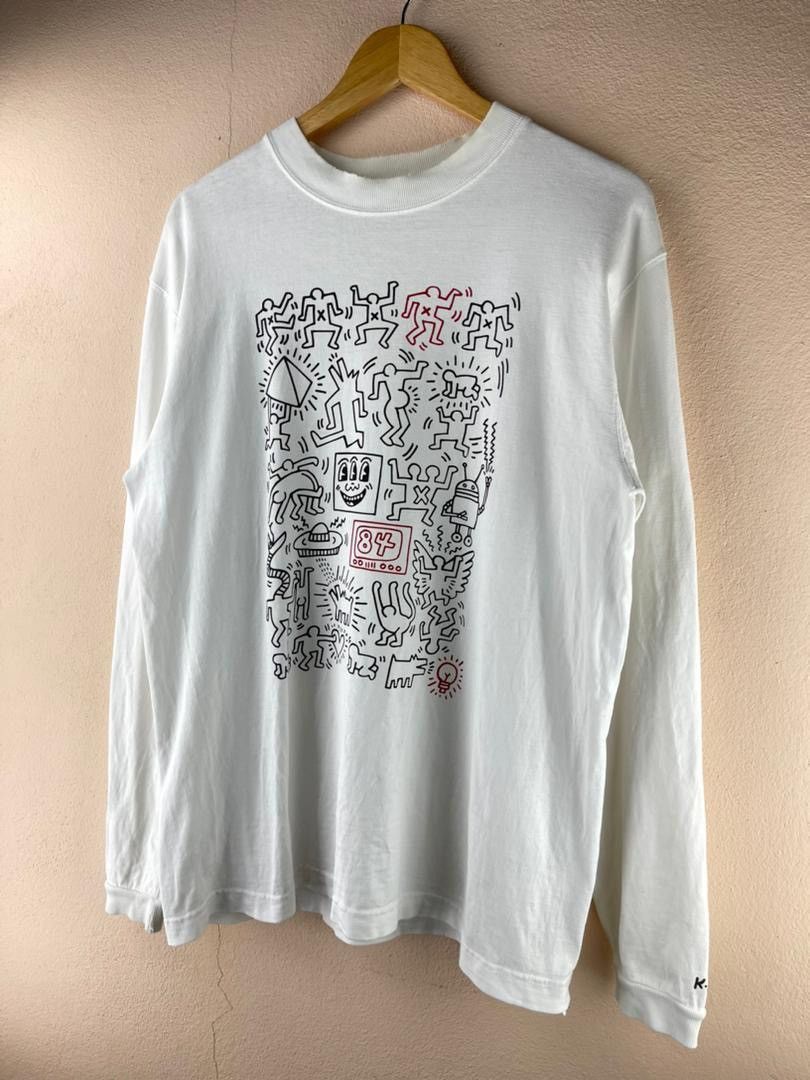 Keith Haring × Vintage Keith Haring Art Long Sleeve Tee Size US L / EU 52-54 / 3 - 2 Thumbnail