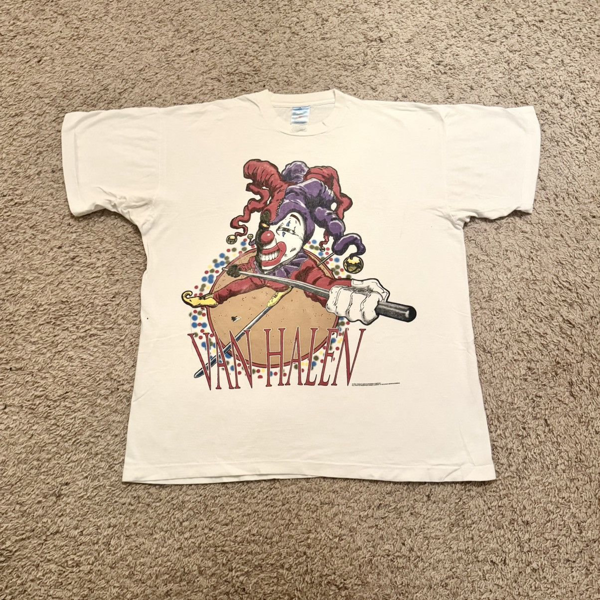 Vintage Vintage 1995 Van Halen Balance Tour Clown Graphic Tee Size US XL / EU 56 / 4 - 2 Thumbnail