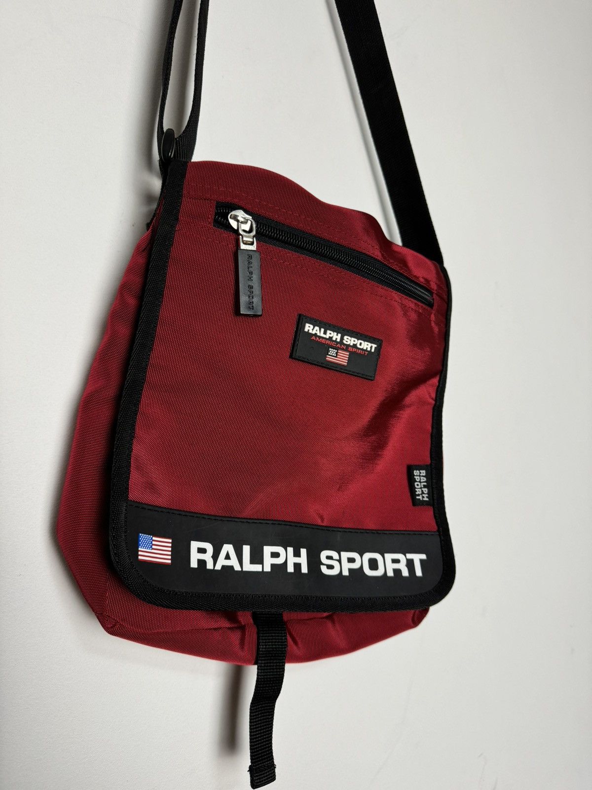 Ralph Lauren Ralph Sport Red Nylon Crossbody Bag Multi Pocket Y2K Style Size ONE SIZE - 4 Thumbnail