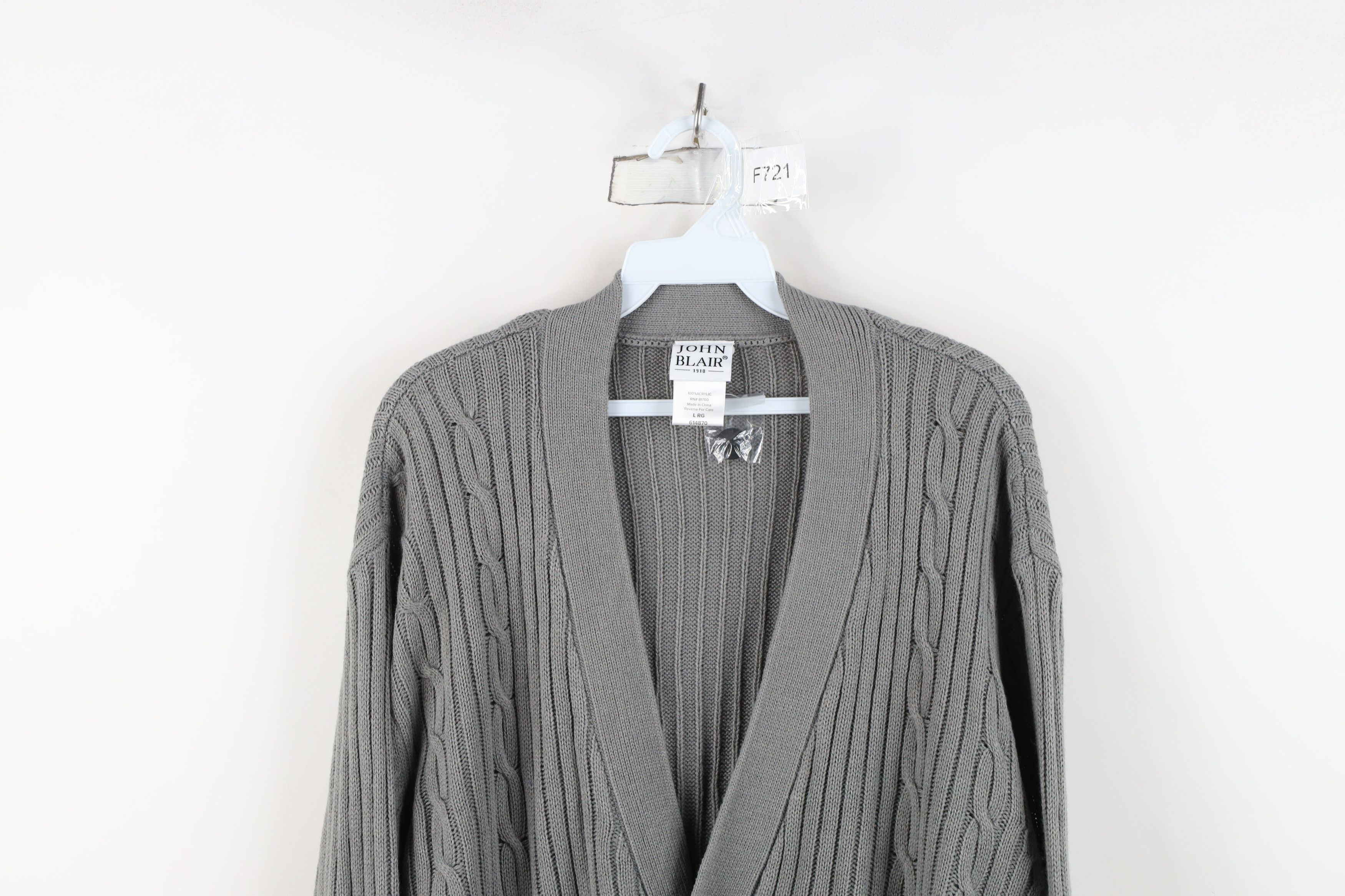 Vintage Deadstock Vintage 90s Streetwear Ribbed Cardigan Sweater Size US L / EU 52-54 / 3 - 2 Thumbnail