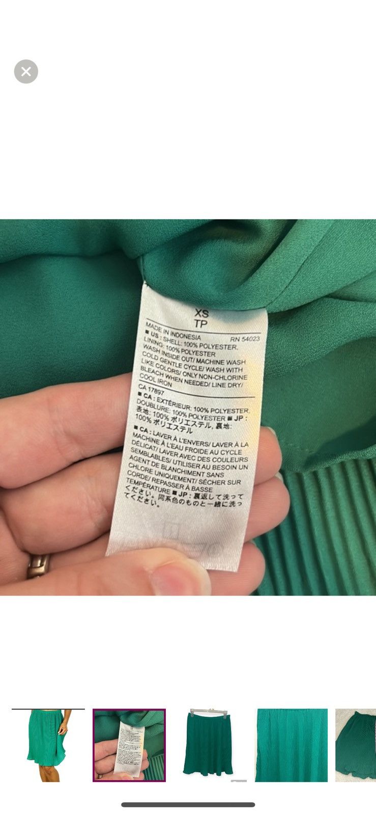 Banana Republic Banana republic xs pleated green skirt Size 26" / US 2 / IT 38 - 2 Thumbnail