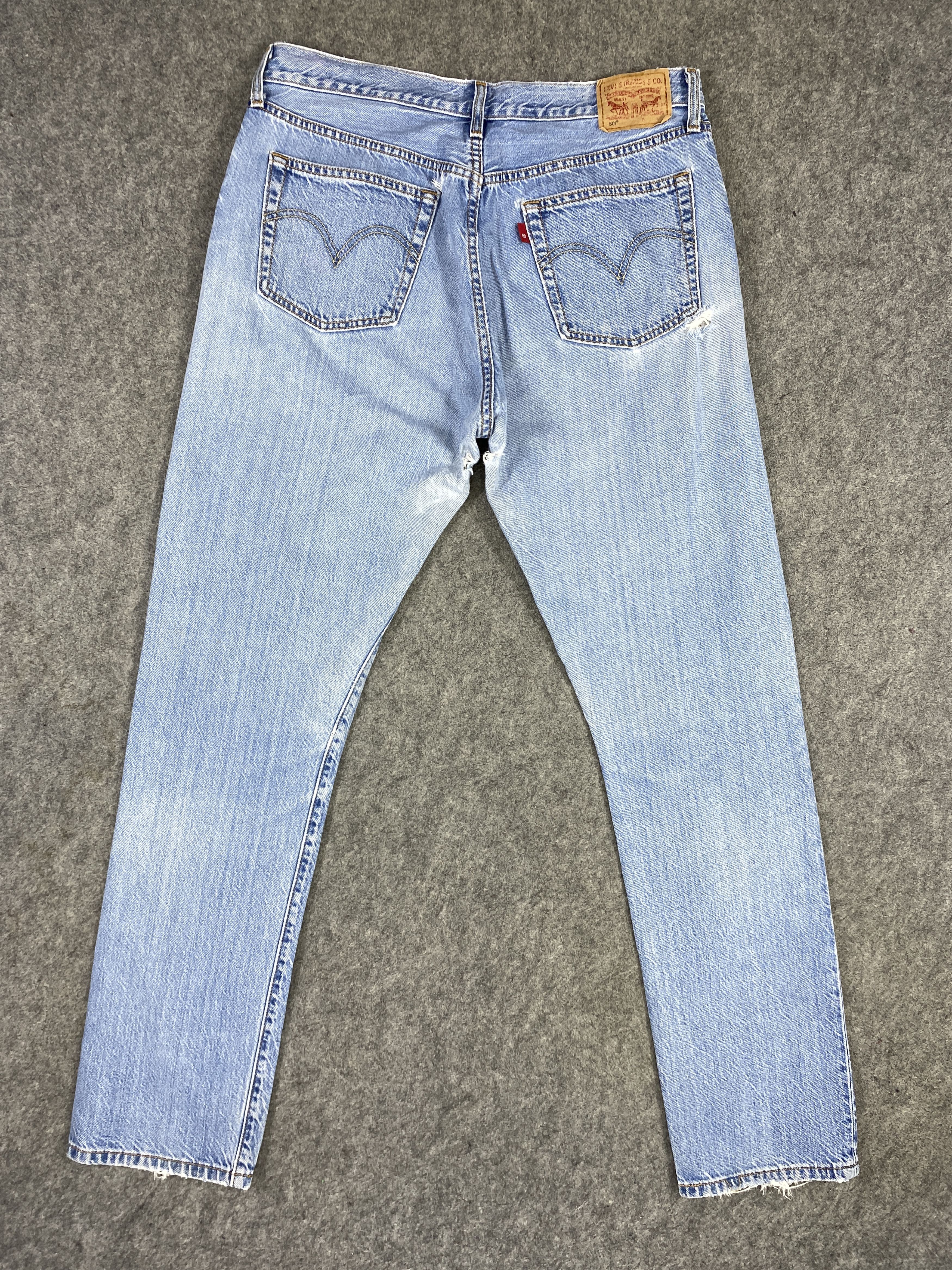 Japanese Brand Light Wash Levi's 501 Jeans 31x30.5 Denim -JN1690 Size US 31 - 2 Thumbnail