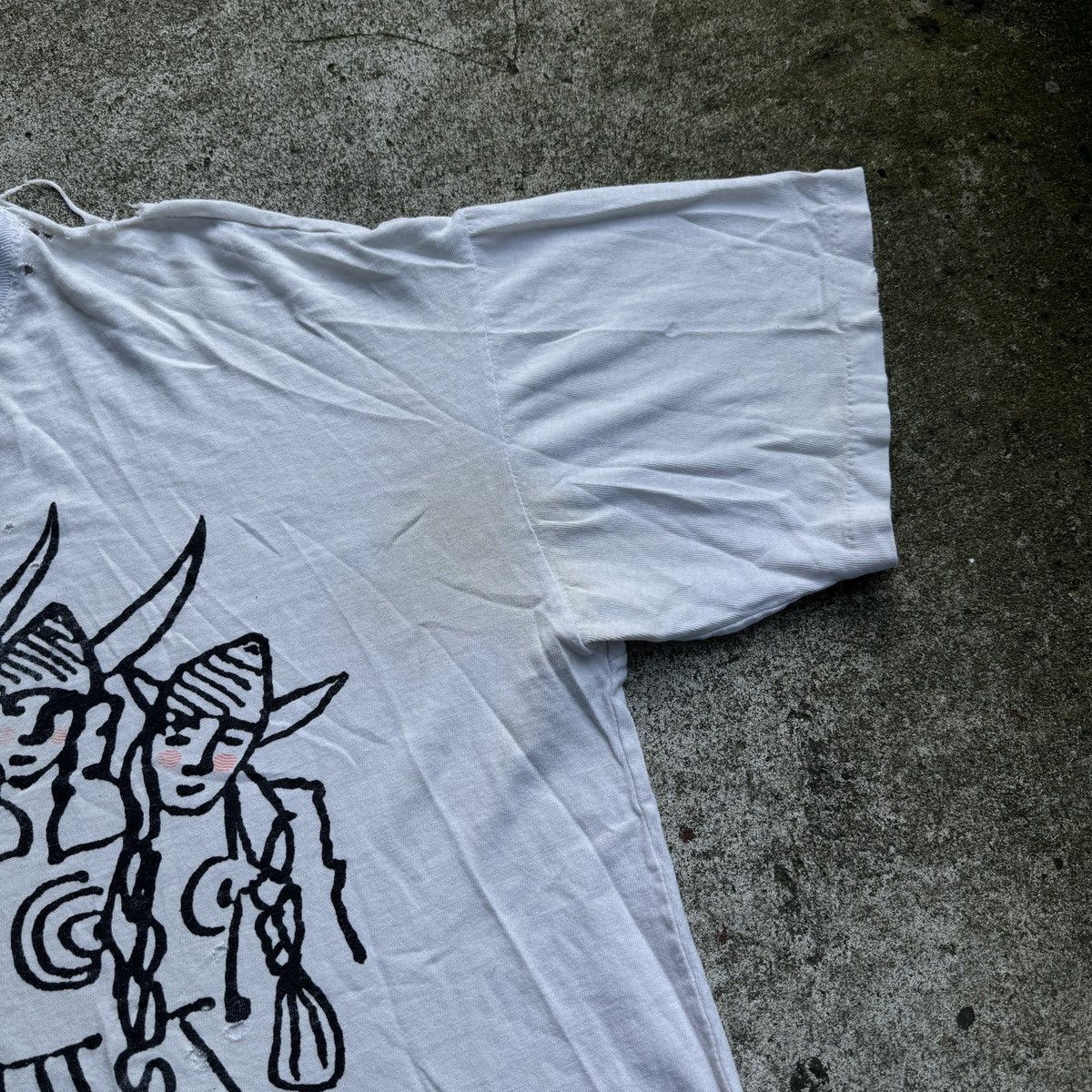Band Tees Jane Siberry Thrashed Faded Distressed Shirt ERD Grunge Size US XXL / EU 58 / 5 - 11 Thumbnail