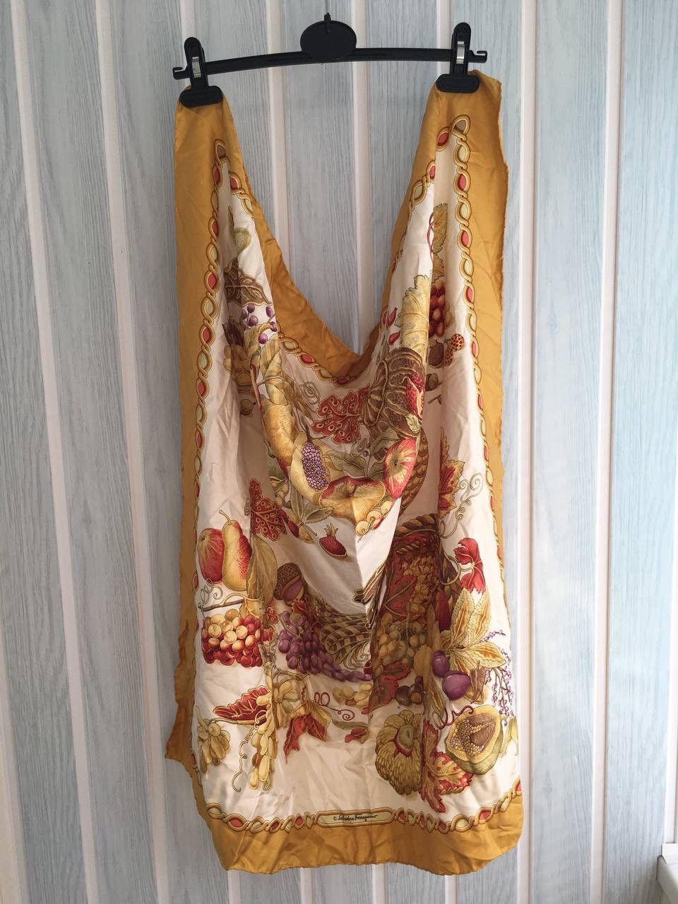 Salvatore Ferragamo Salvatore Ferragamo Animal Print Multicolour Silk Scarf Size ONE SIZE - 6 Thumbnail