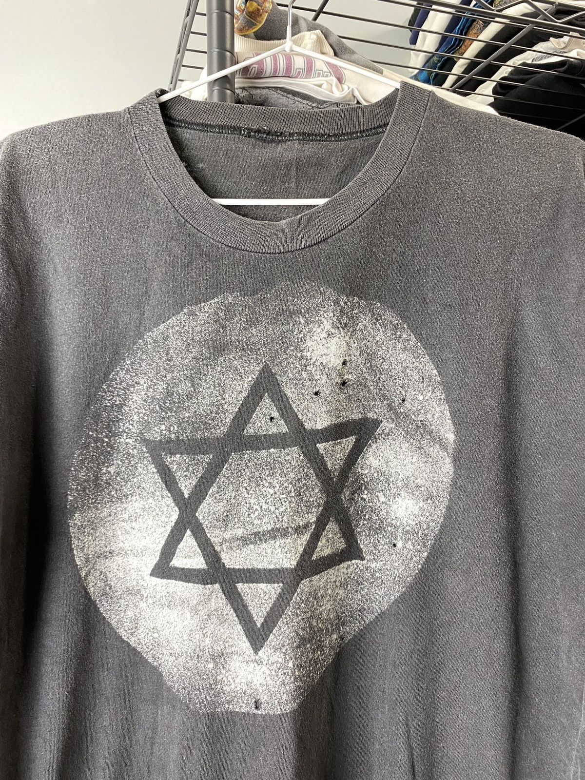 Vintage Vintage 1980’s David Star Symbol T Shirt Bible Size US M / EU 48-50 / 2 - 2 Thumbnail